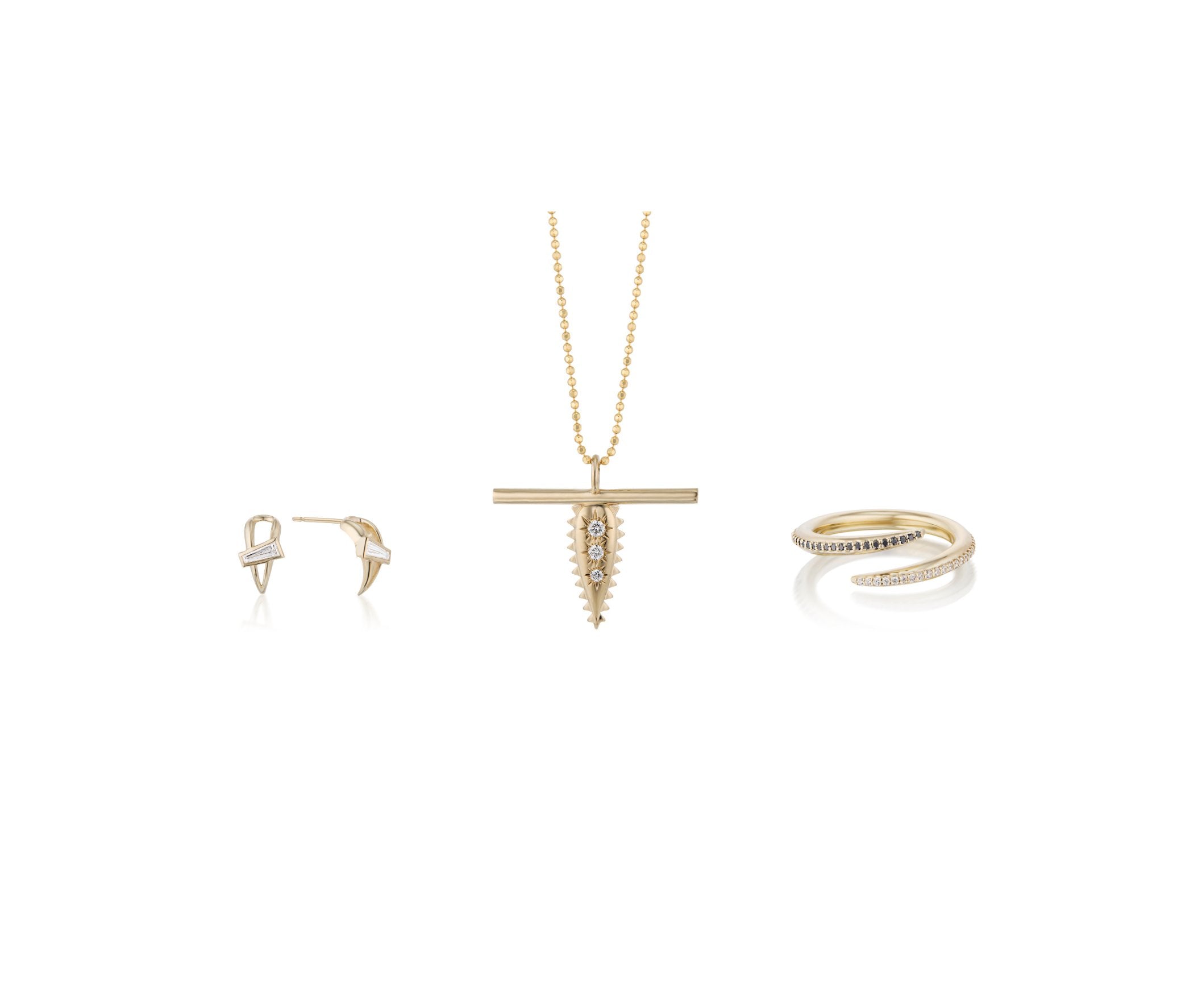 Vale Jewelry Model Wearing 2 New Collection Necklaces