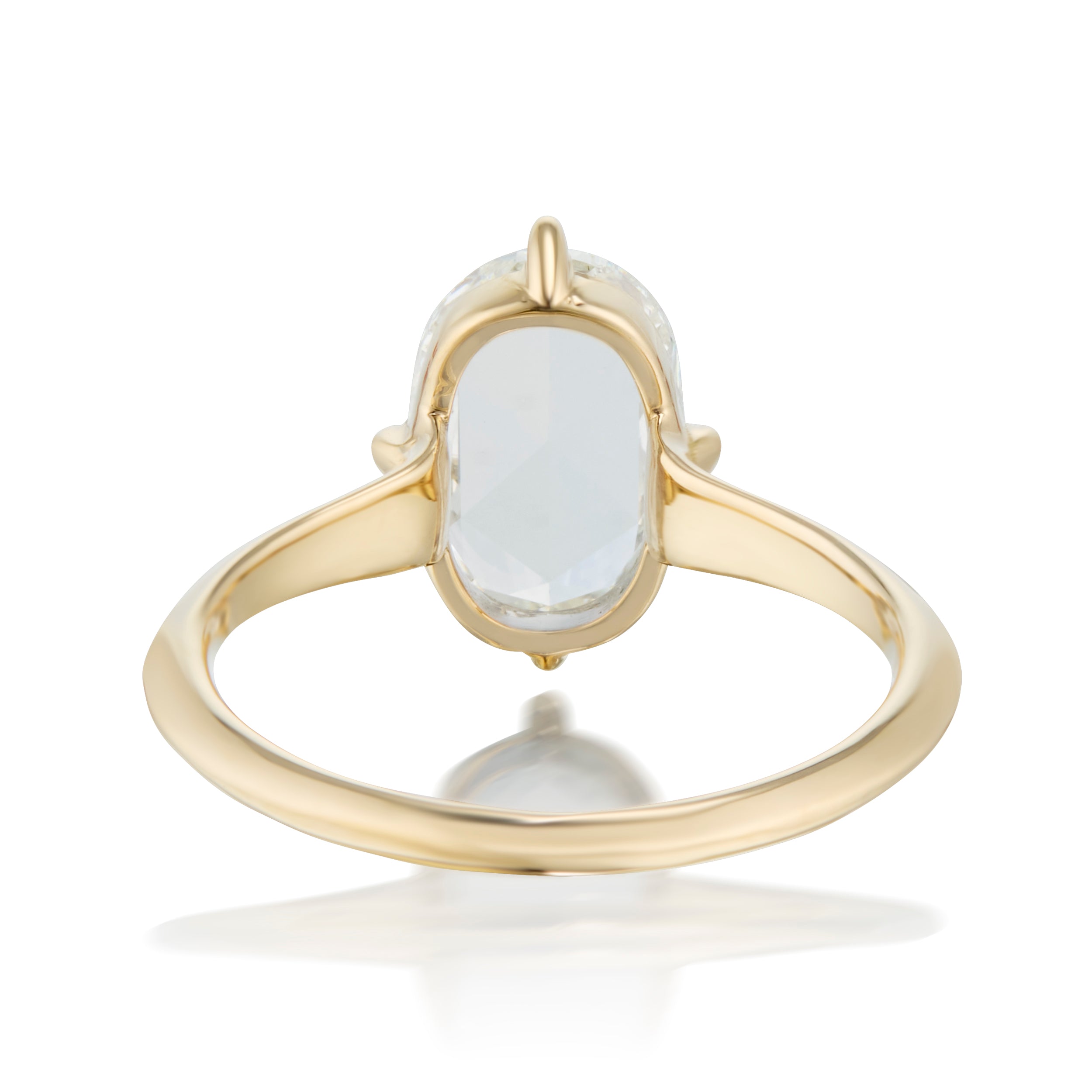 1.81 Carat Oval Rose Cut Diamond Juniper Ring