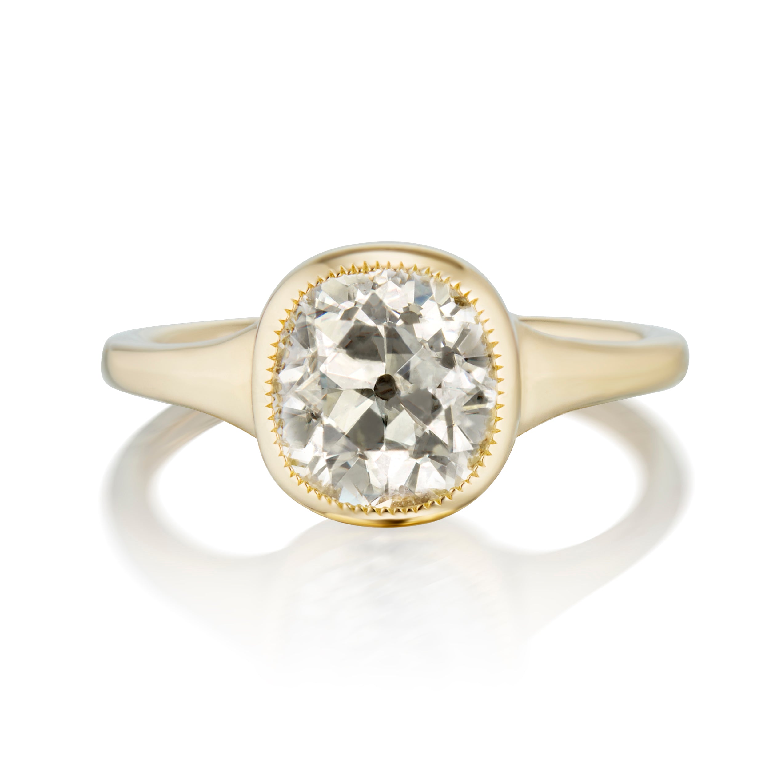 2.70 Carat Old Mine Cut Diamond Cassia Ring