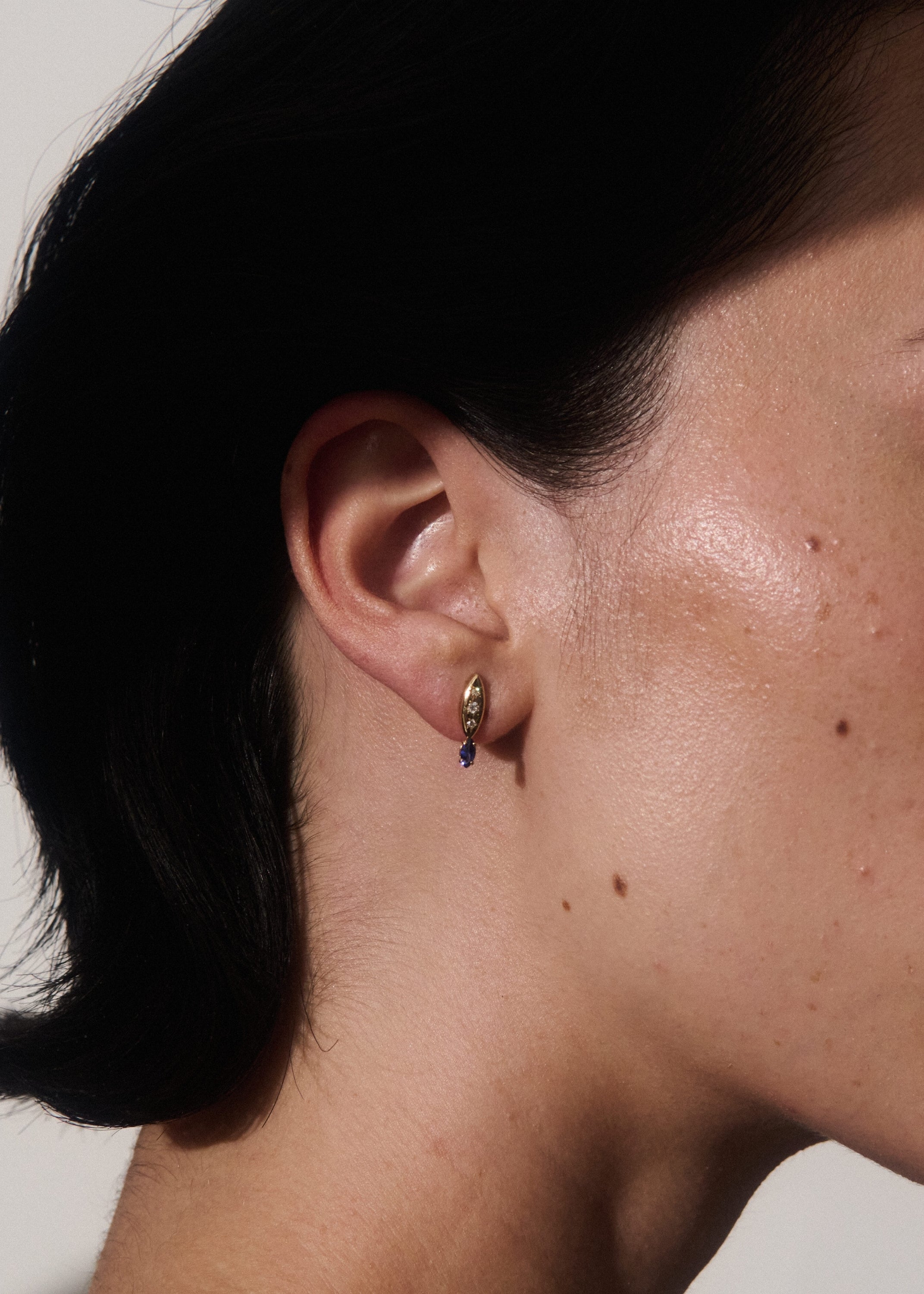 Rainfall Marquise Earrings with Blue Sapphires