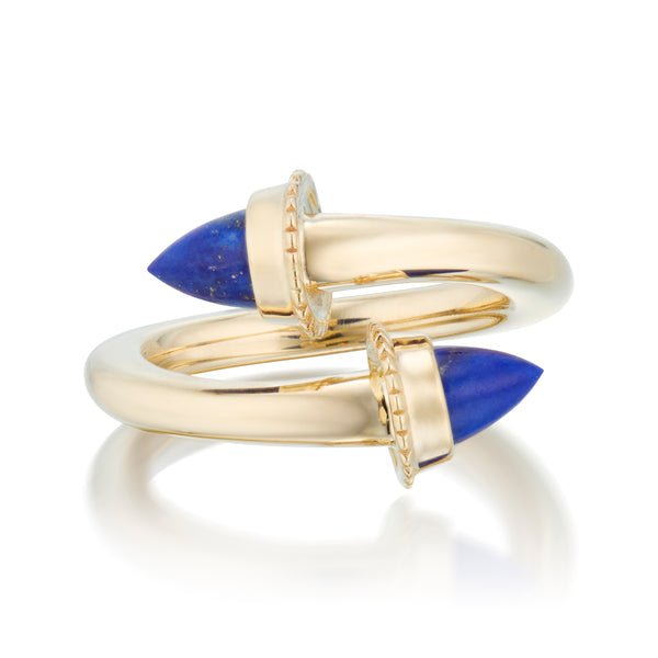 Amphora Twist Ring with Lapis Lazuli