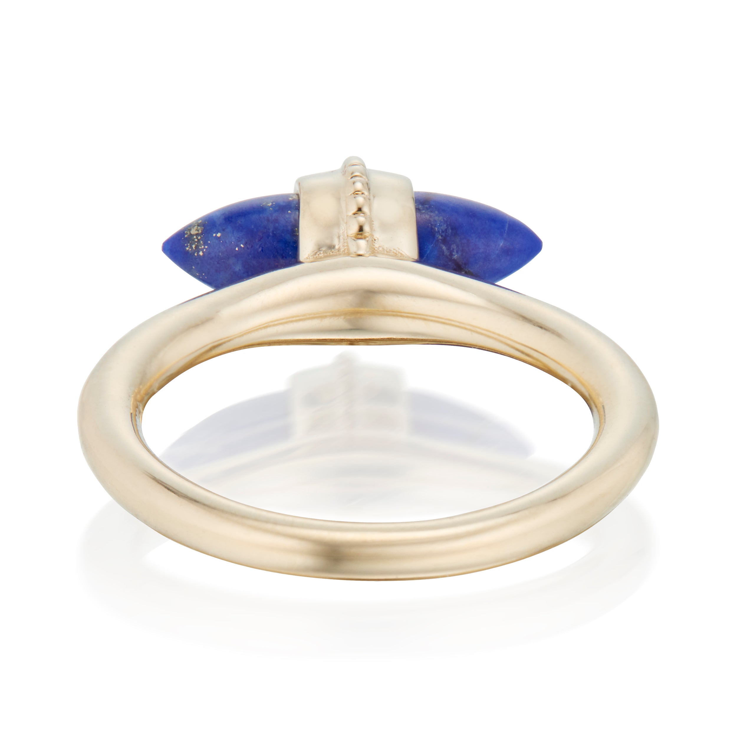 Amphora Ring With Lapis Lazuli Yellow Gold Back Image
