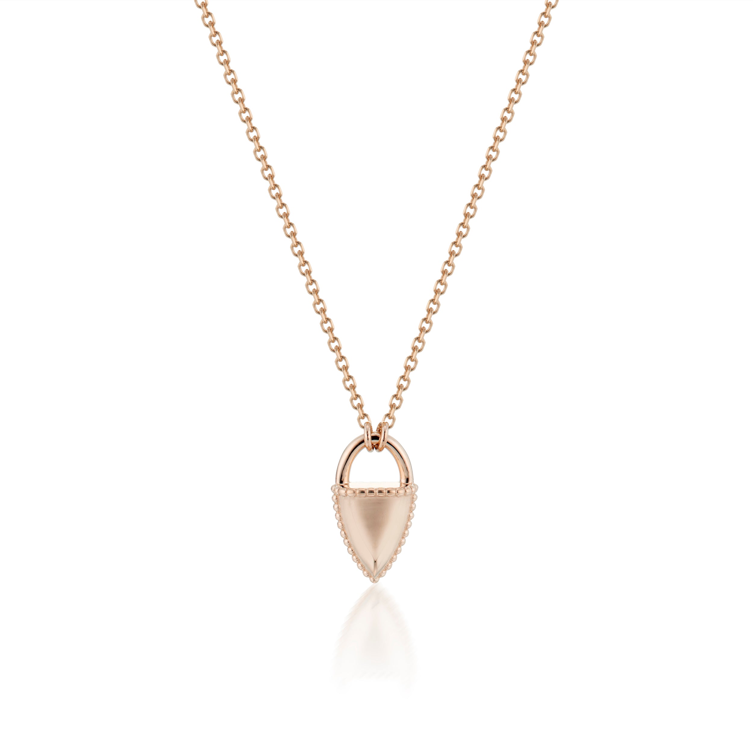 Amphora Small Lock Necklace Rose Gold Close-Up Image