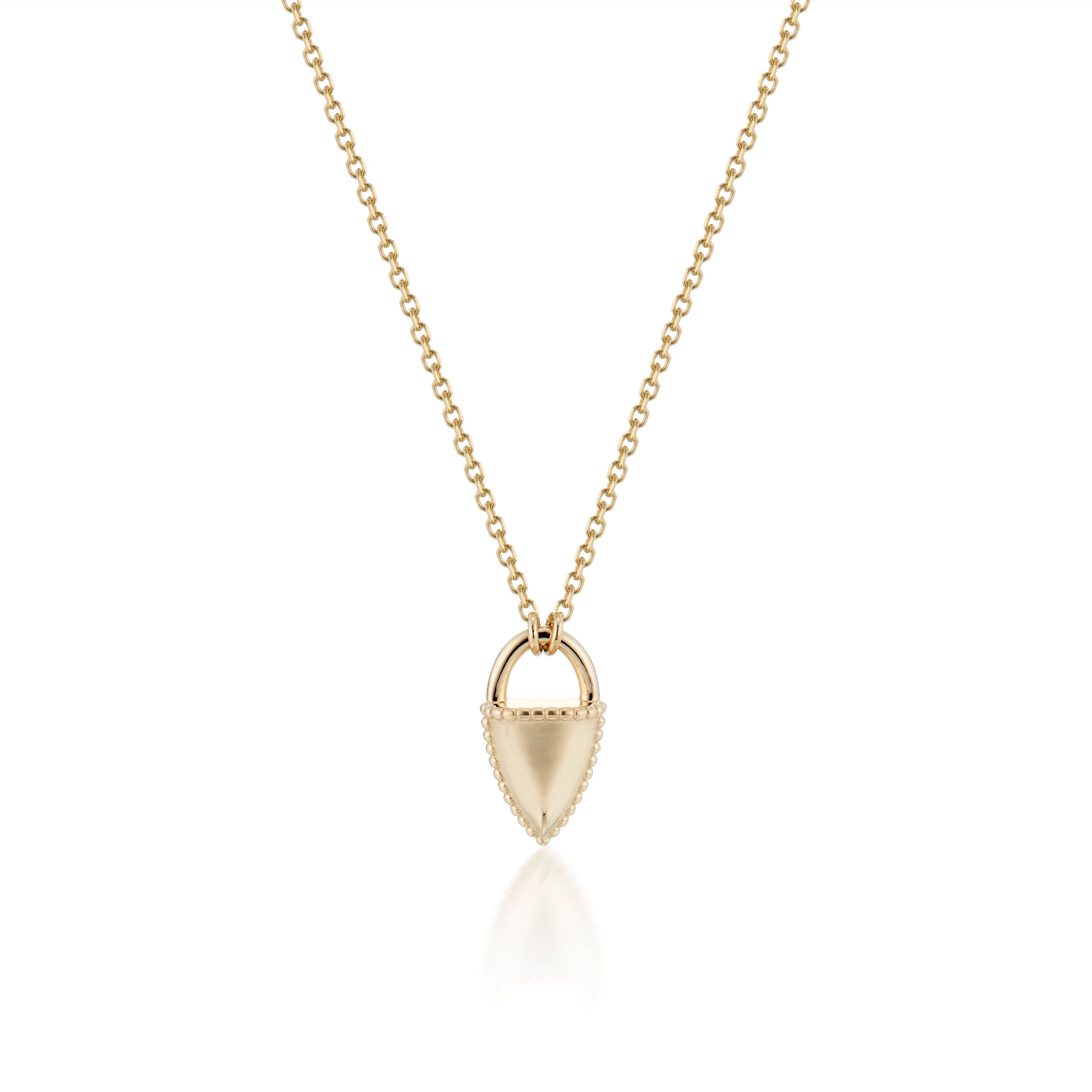 Amphora Small Lock Necklace Yellow Gold Close-Up Image