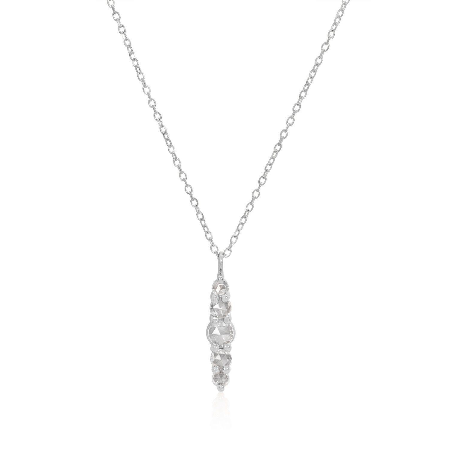 Vale Jewelry Belle du Jour Necklace in White Gold Closeup