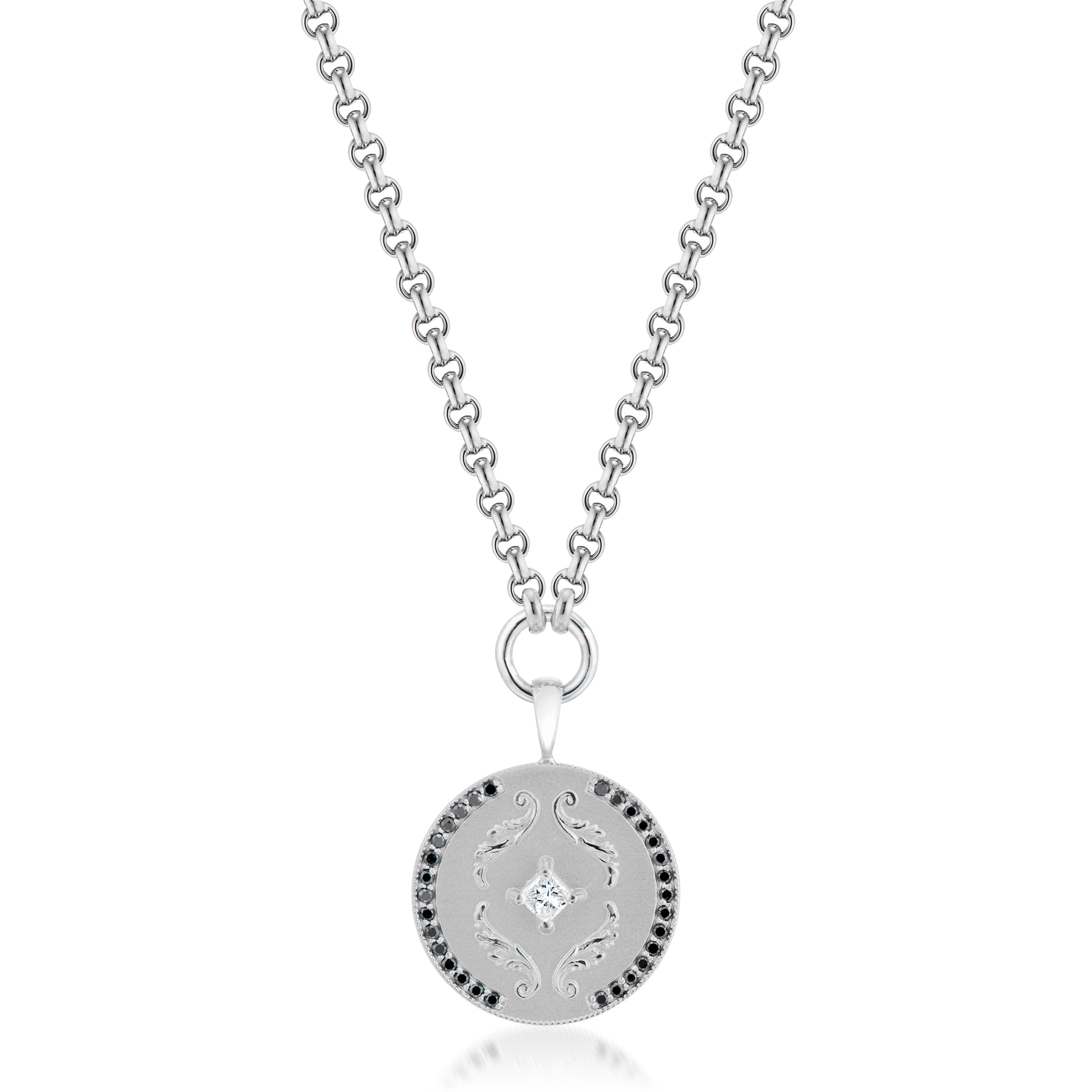Vale Jewelry Callie Necklace in White Gold Closeup