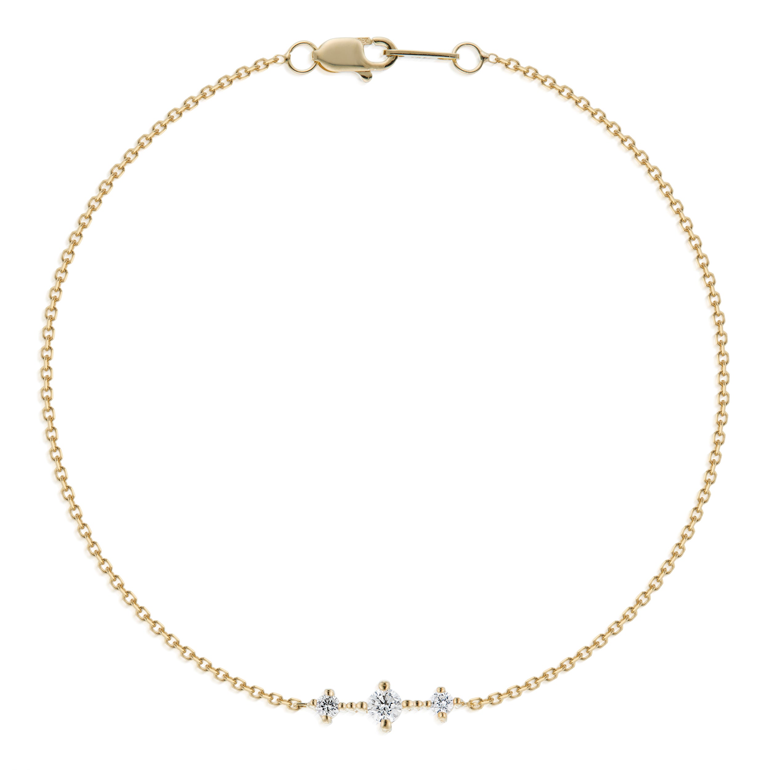 Vale Jewelry Celeste Diamond Bracelet in Yellow Gold Closeup