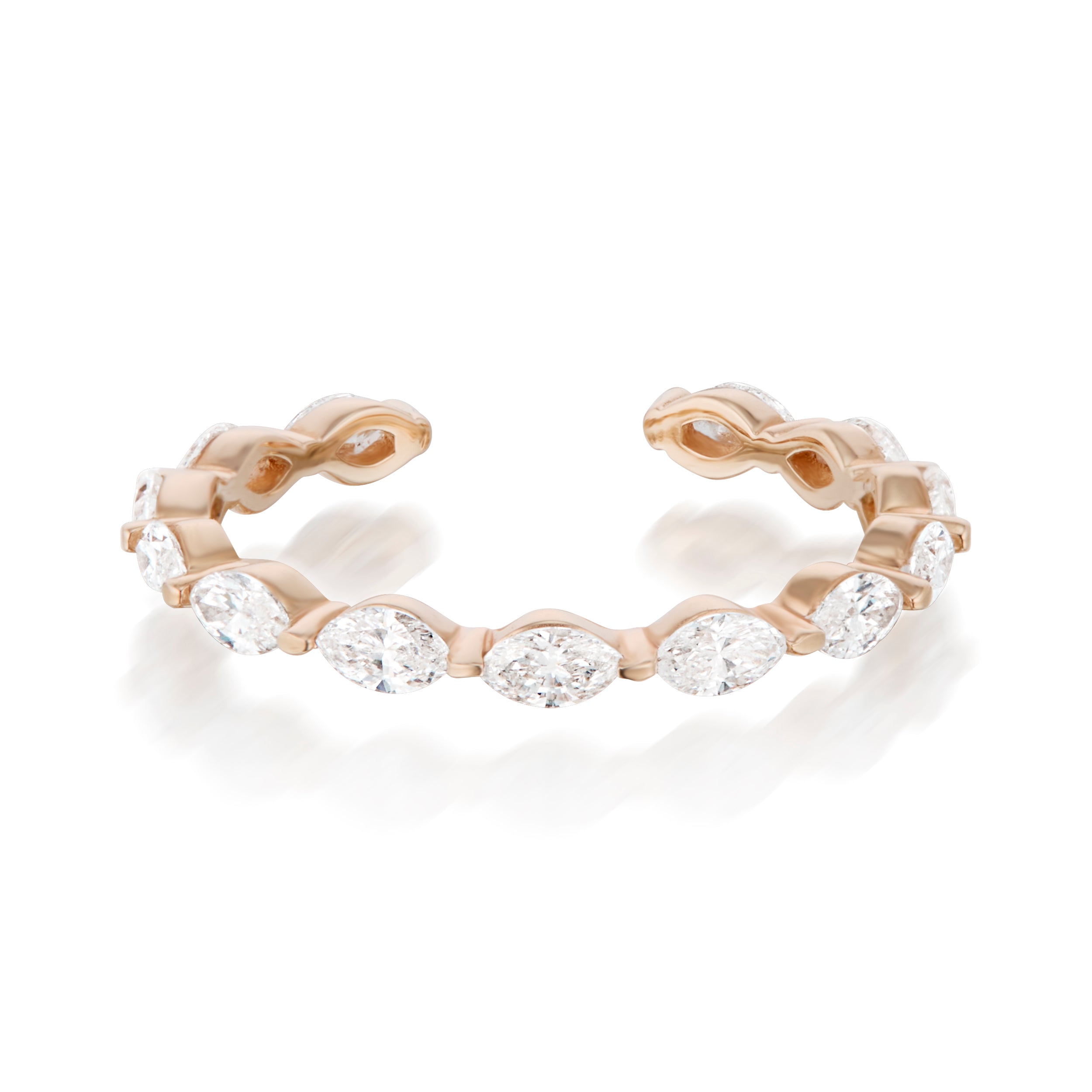 Emma Open Eternity Diamond Ring Rose Gold