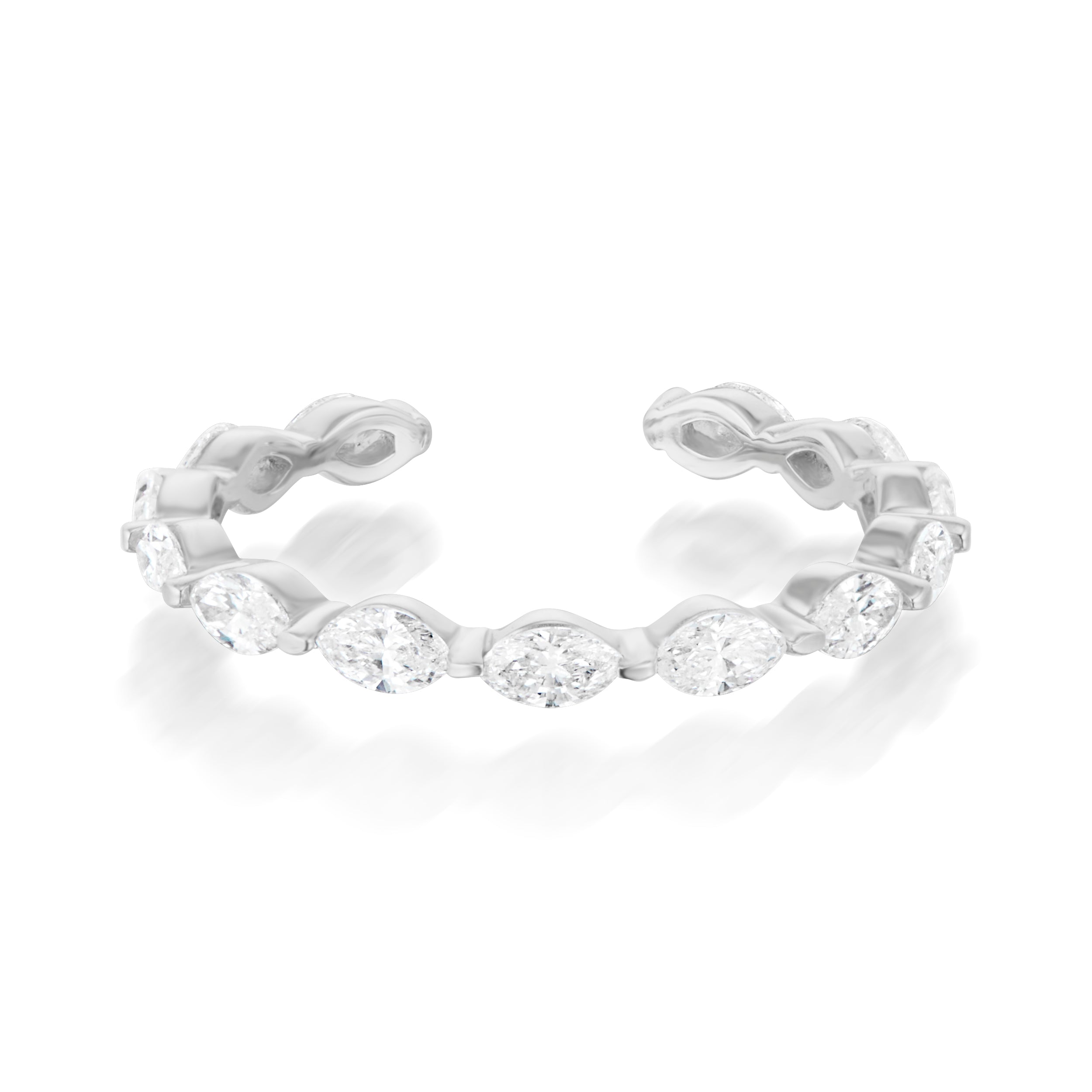 Emma Open Eternity Diamond Ring White Gold