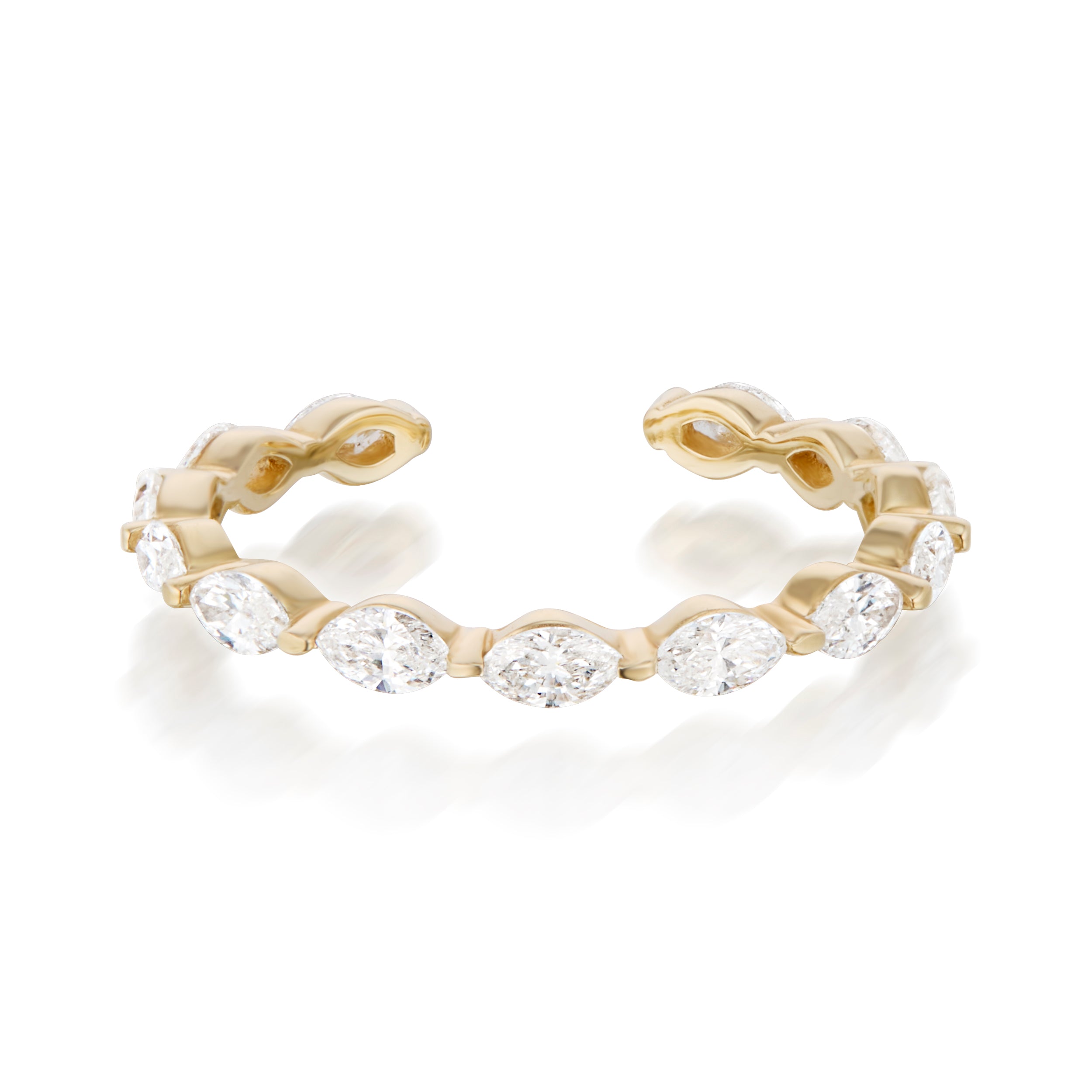 Emma Open Eternity Diamond Ring Yellow Gold