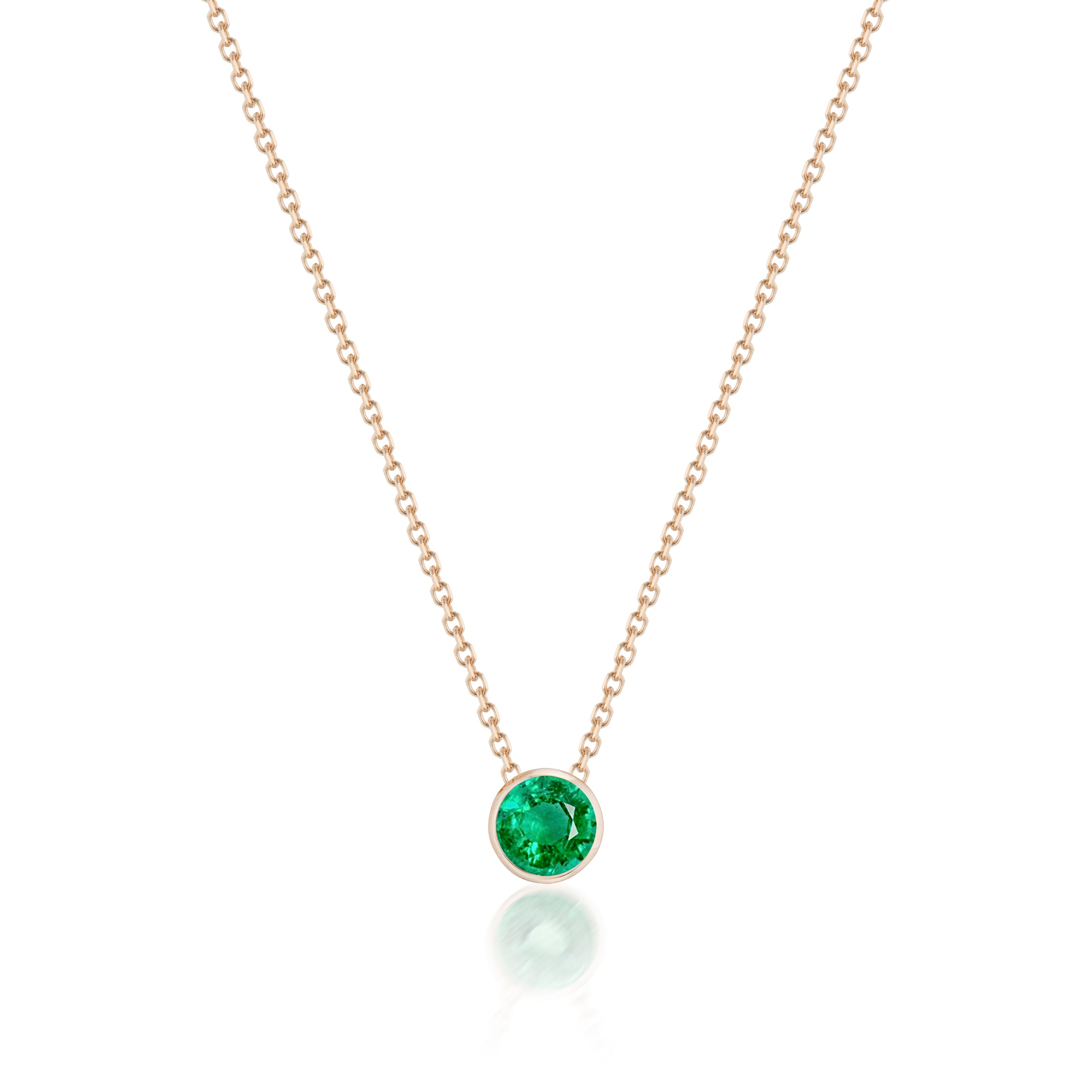 Medium Barely There Emerald Necklace