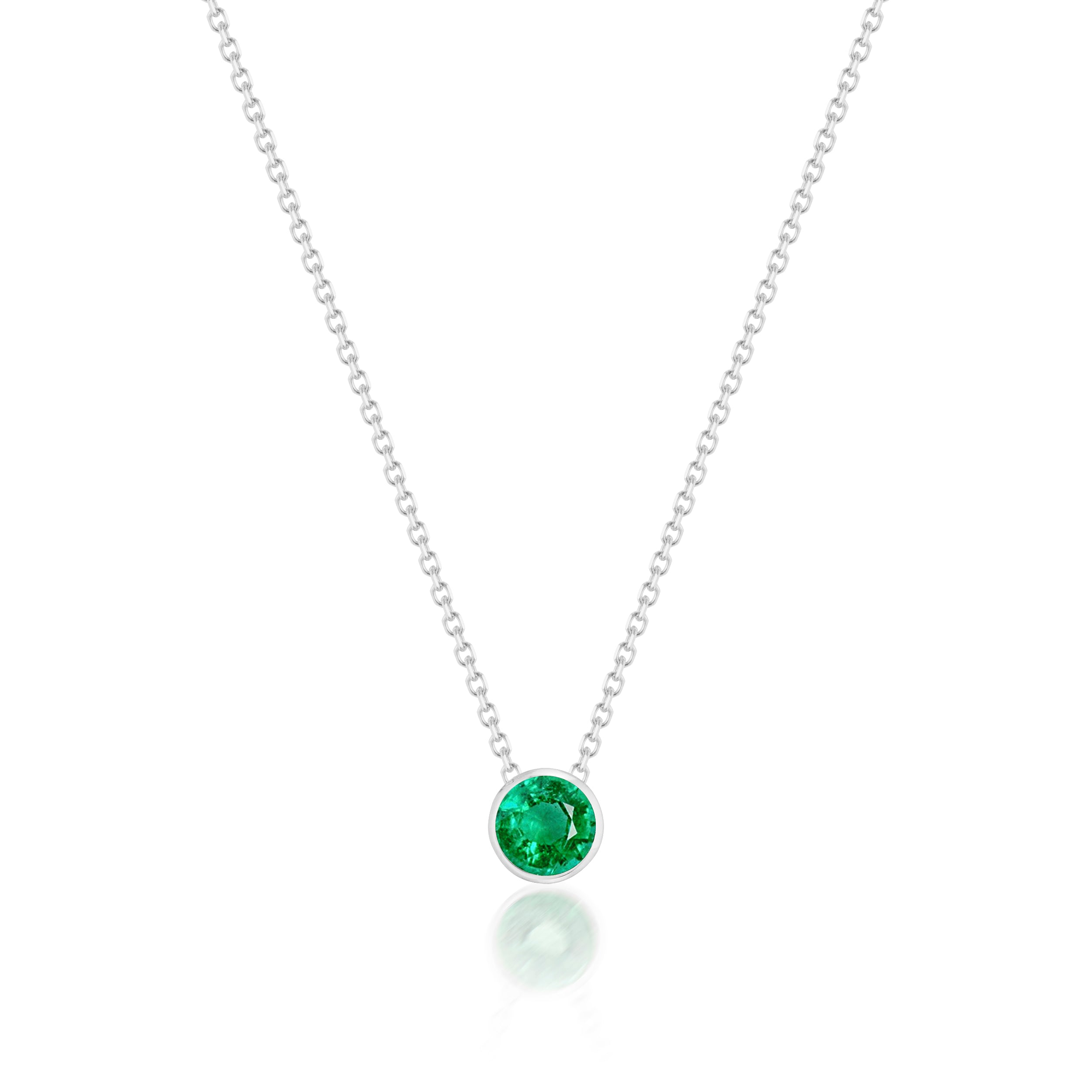 Medium Barely There Emerald Necklace