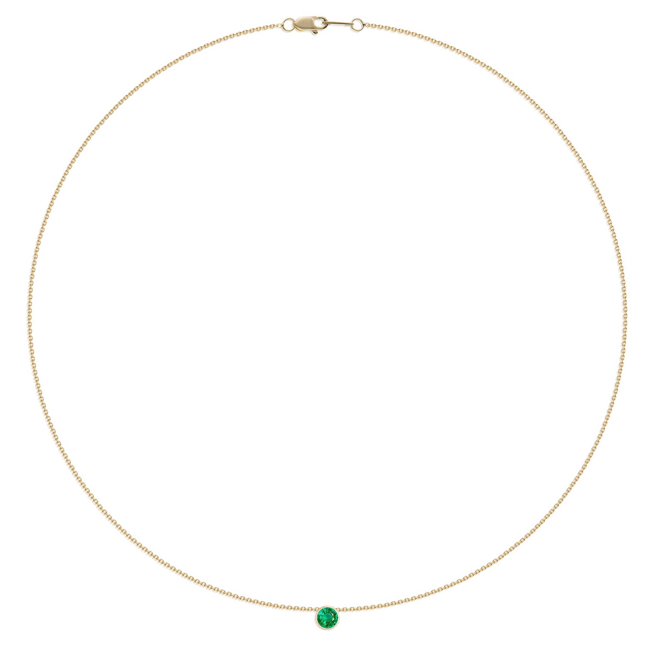 Medium Barely There Emerald Necklace