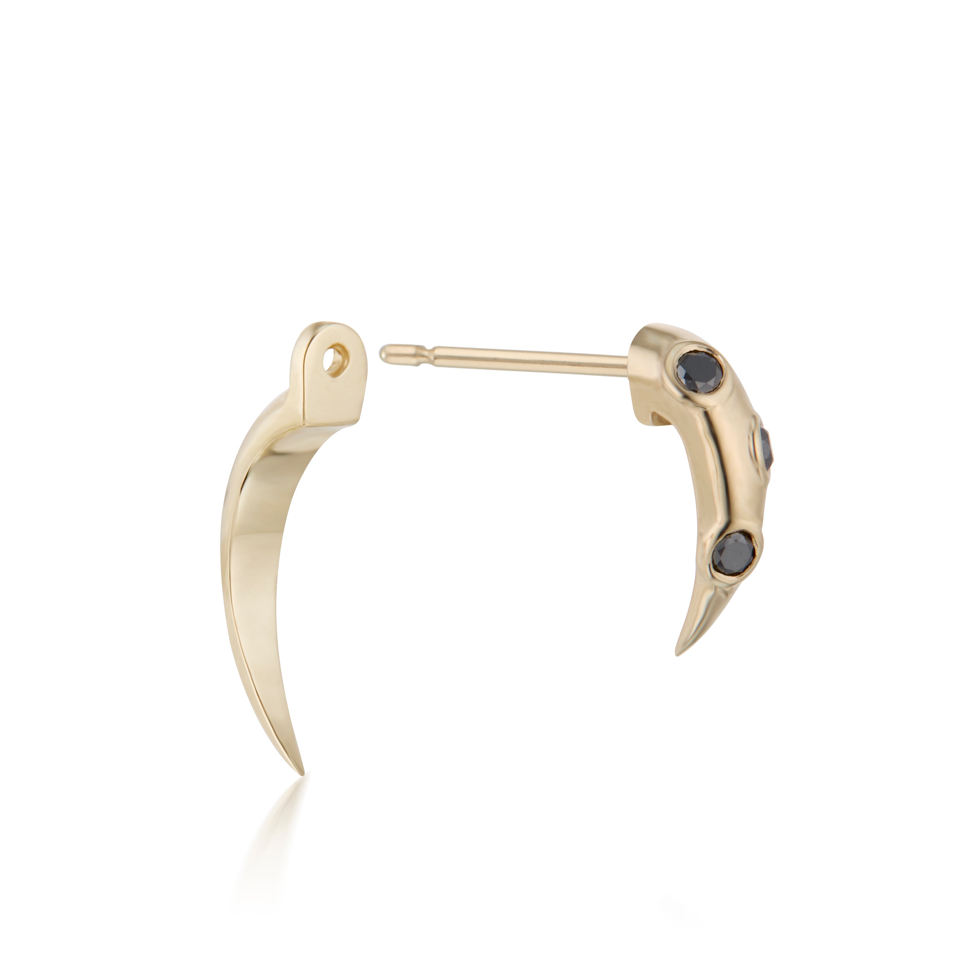 Swoop Black Diamond 2-Piece Earrings