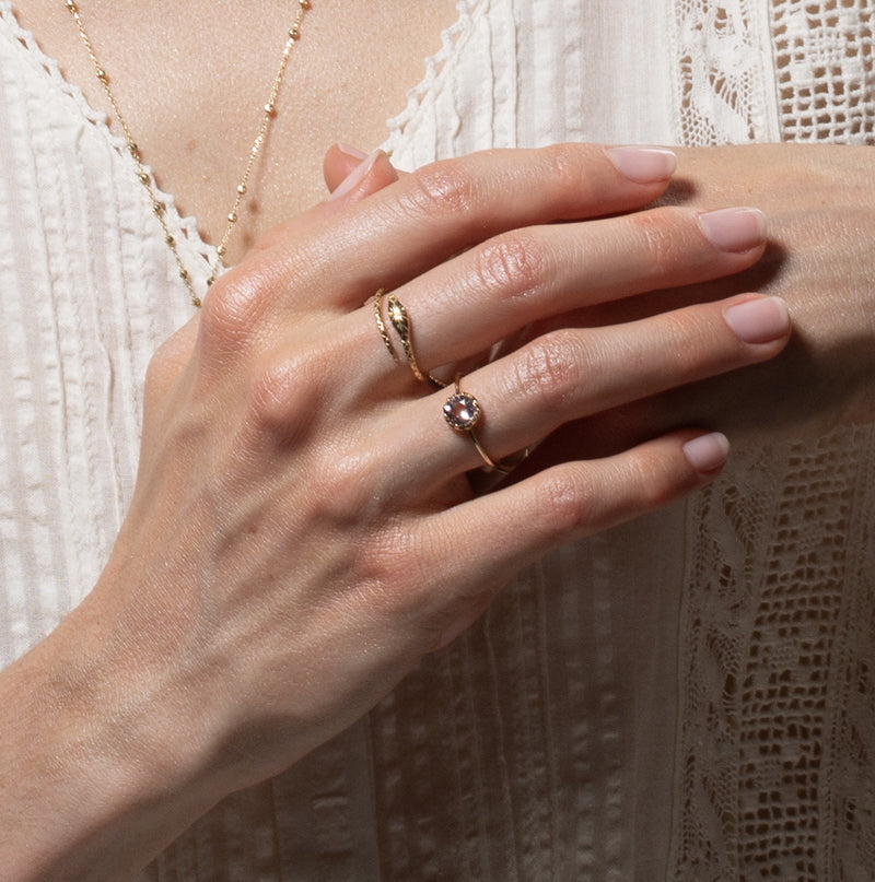 Vale Jewelry Kaa Serpent Ring on Hand Model