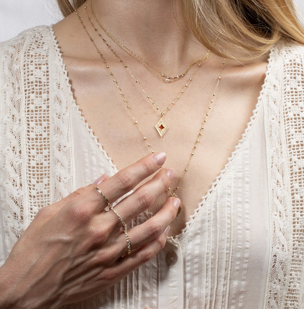 Vale Jewelry Large Theodora with Carnelian on Model