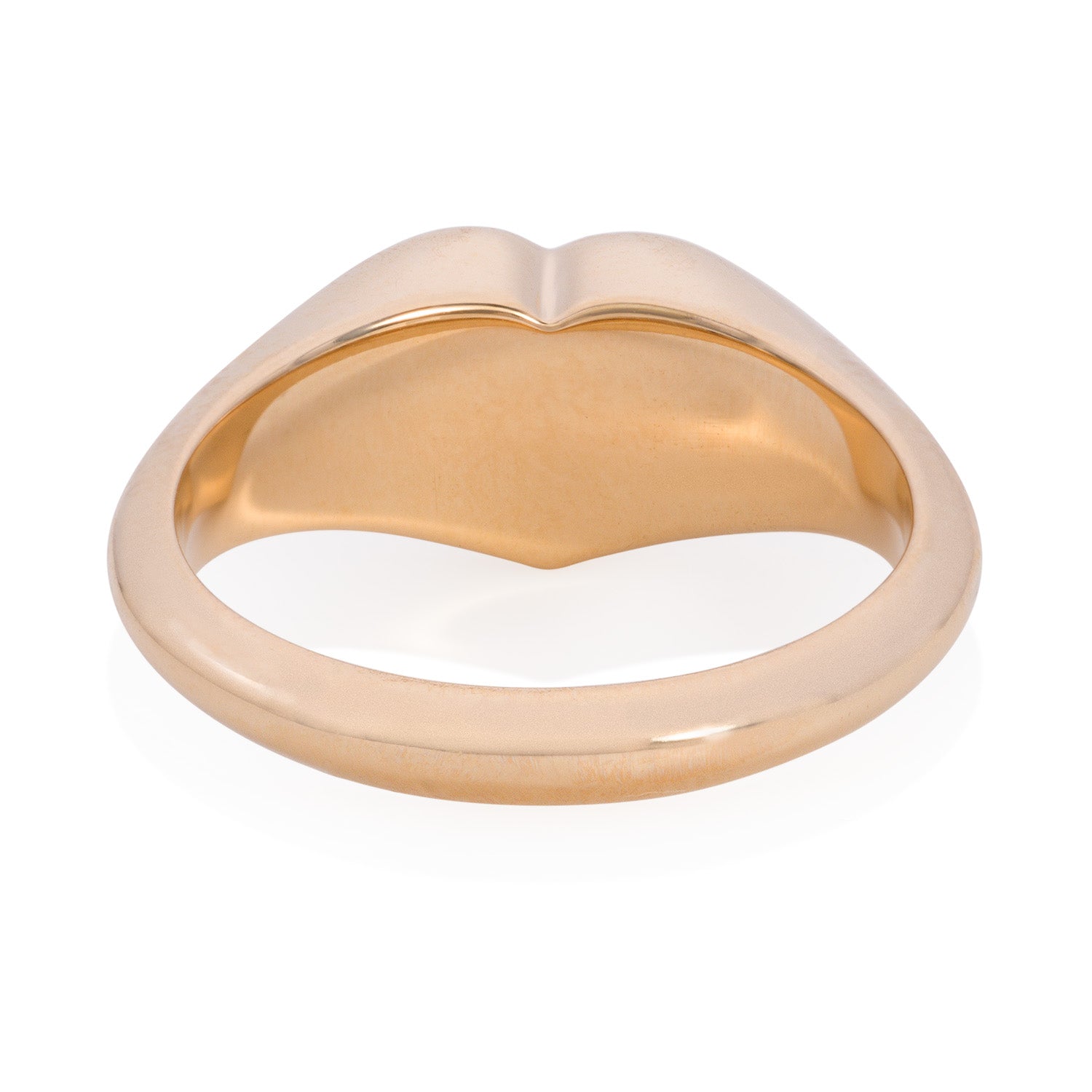 Vale Jewelry OOAK Retro Heart Signet Ring with Purple Spinel Back View