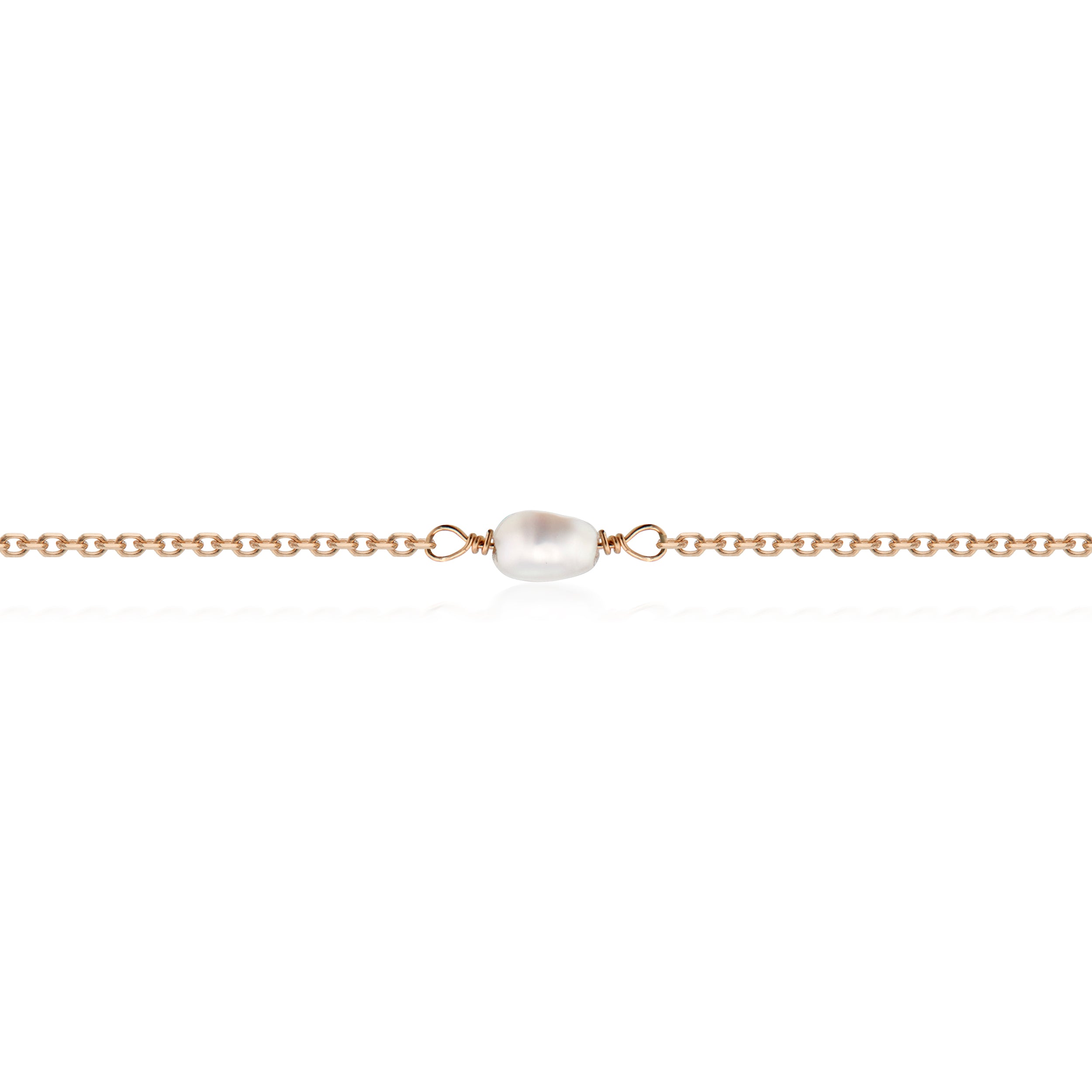 Vale Jewelry Seed Pearl Bracelet in 14K Rose Gold Close-up