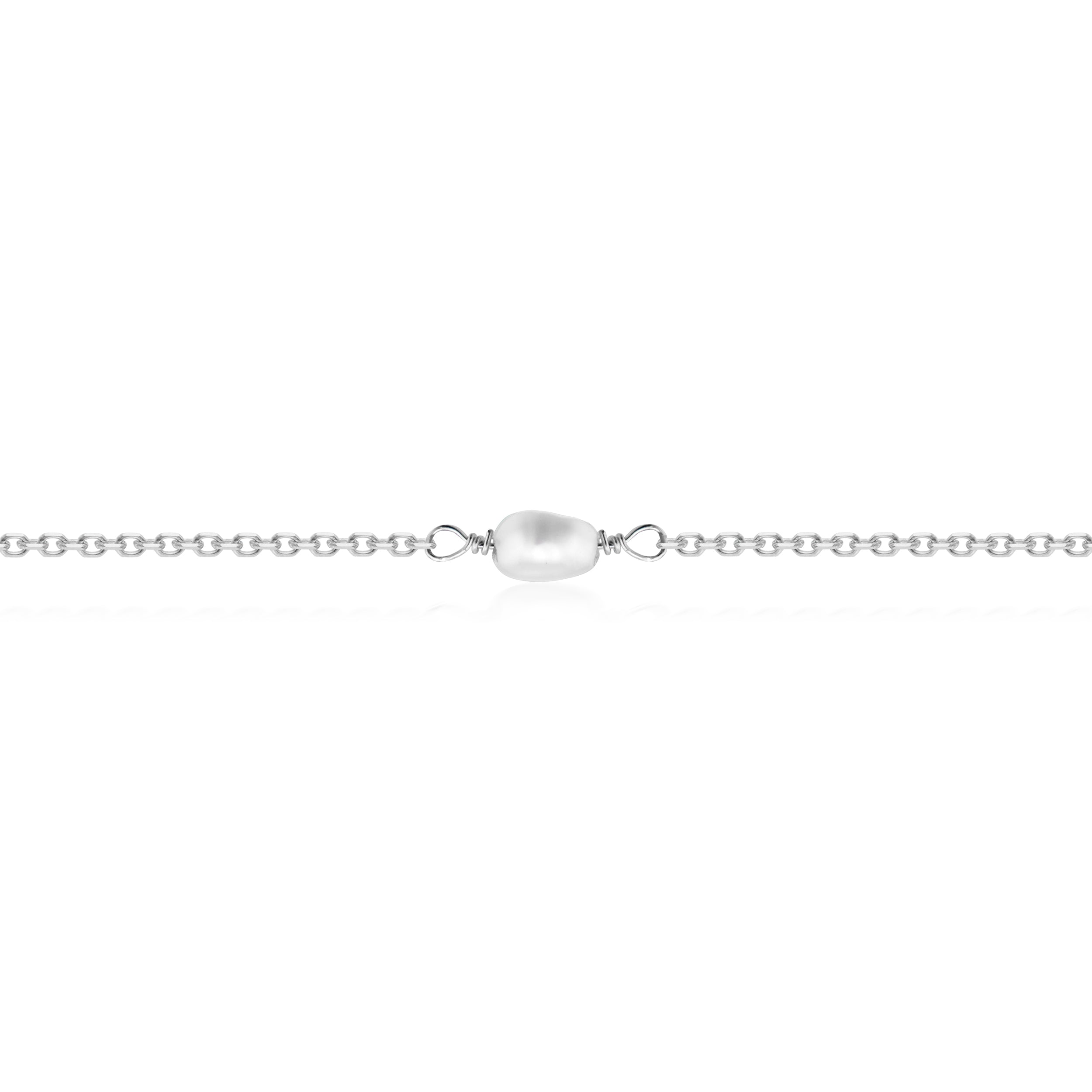 Vale Jewelry Seed Pearl Bracelet in 14K White Gold Close-up