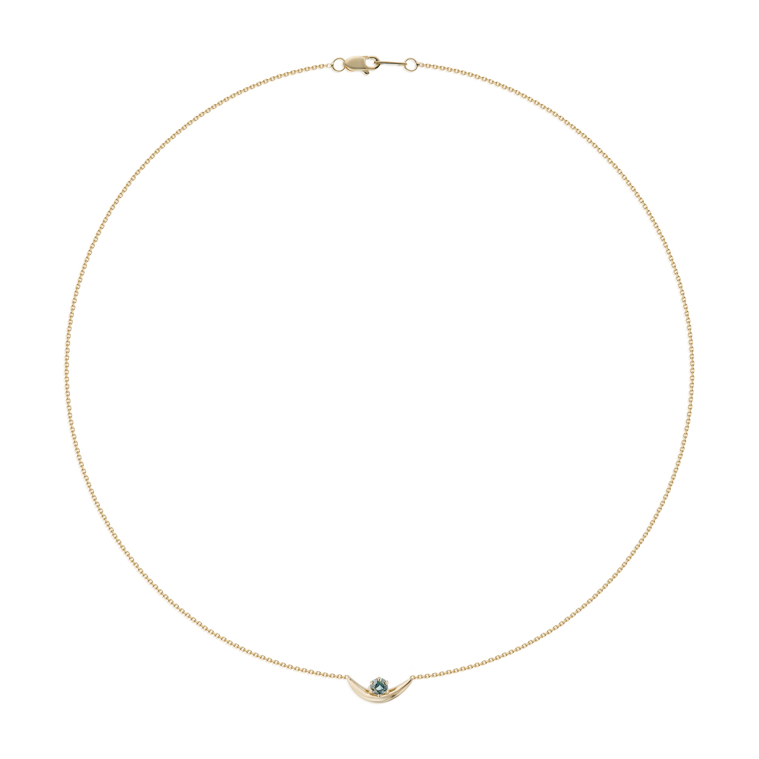 Vale Jewelry Swoop Pendant With Round Sapphire