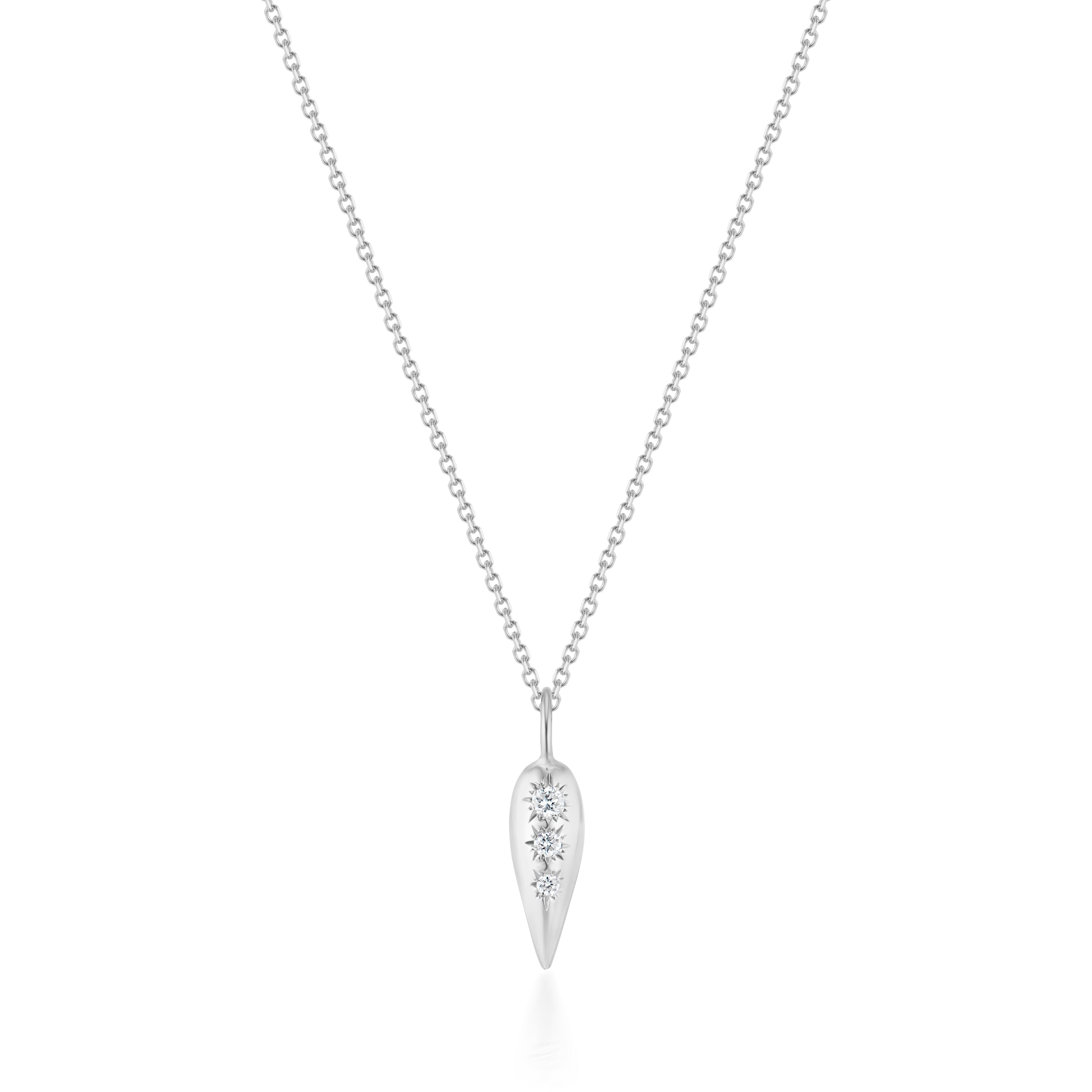 Vale Jewelry Swoop Star-Set Diamond Necklace