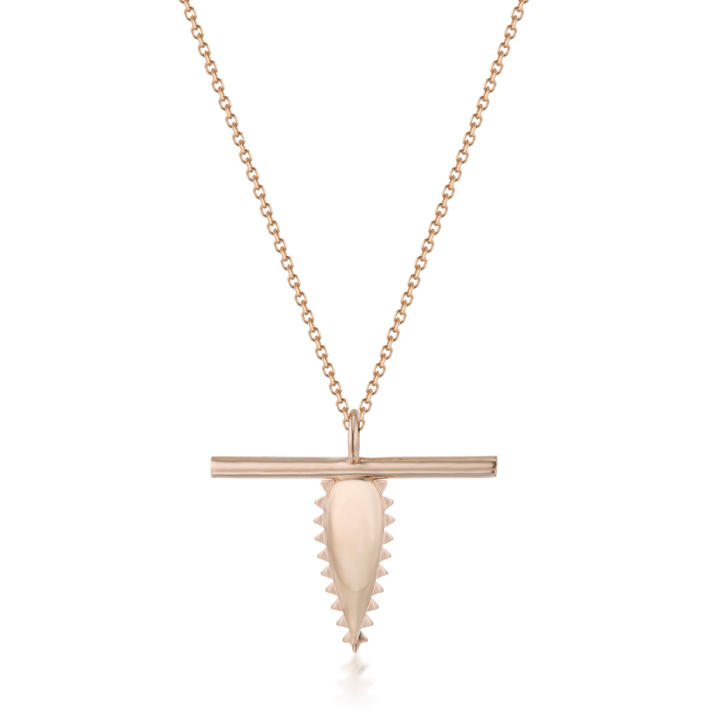 Vale Jewelry Swoop T-Bar Thorn Necklace