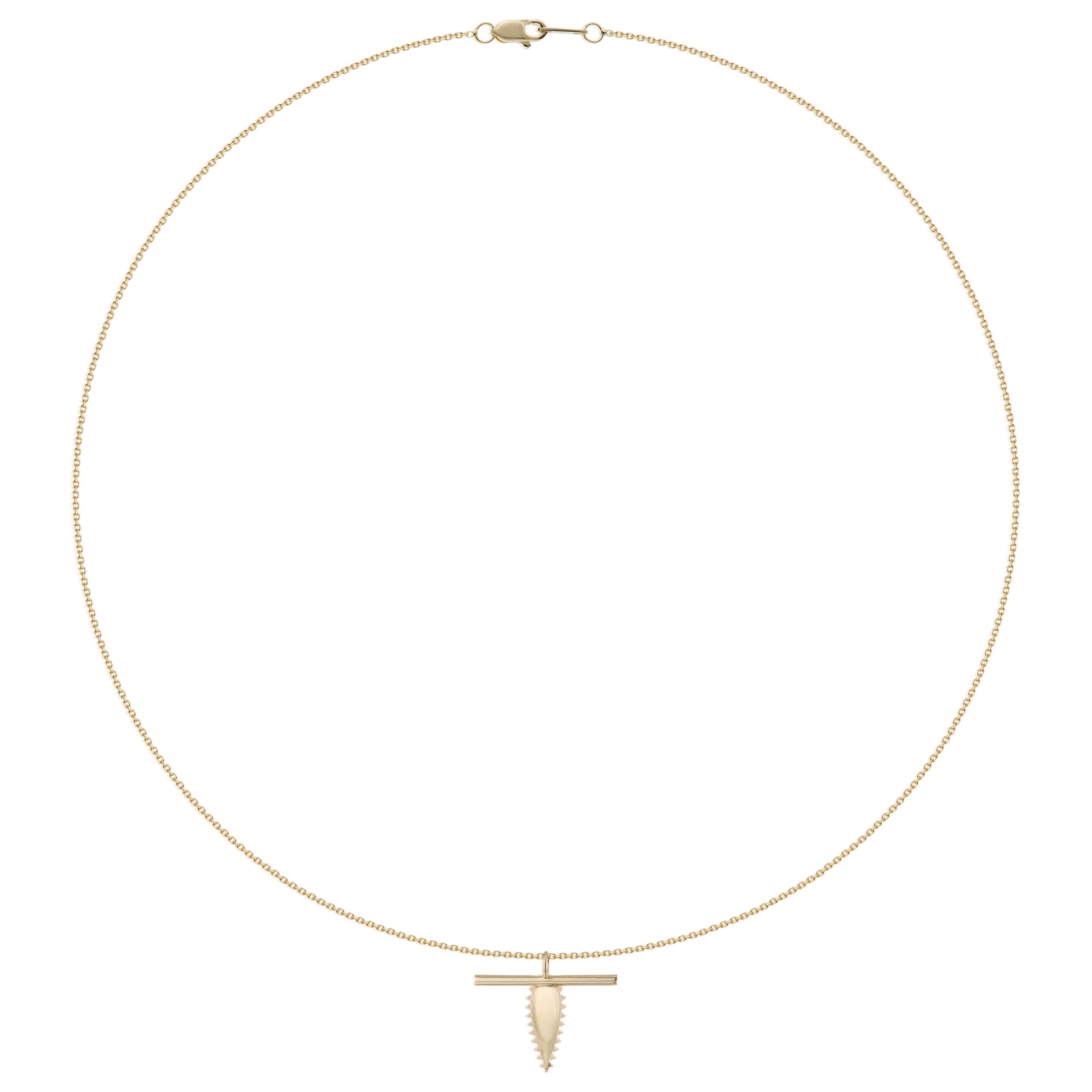 Vale Jewelry Swoop T-Bar Thorn Necklace