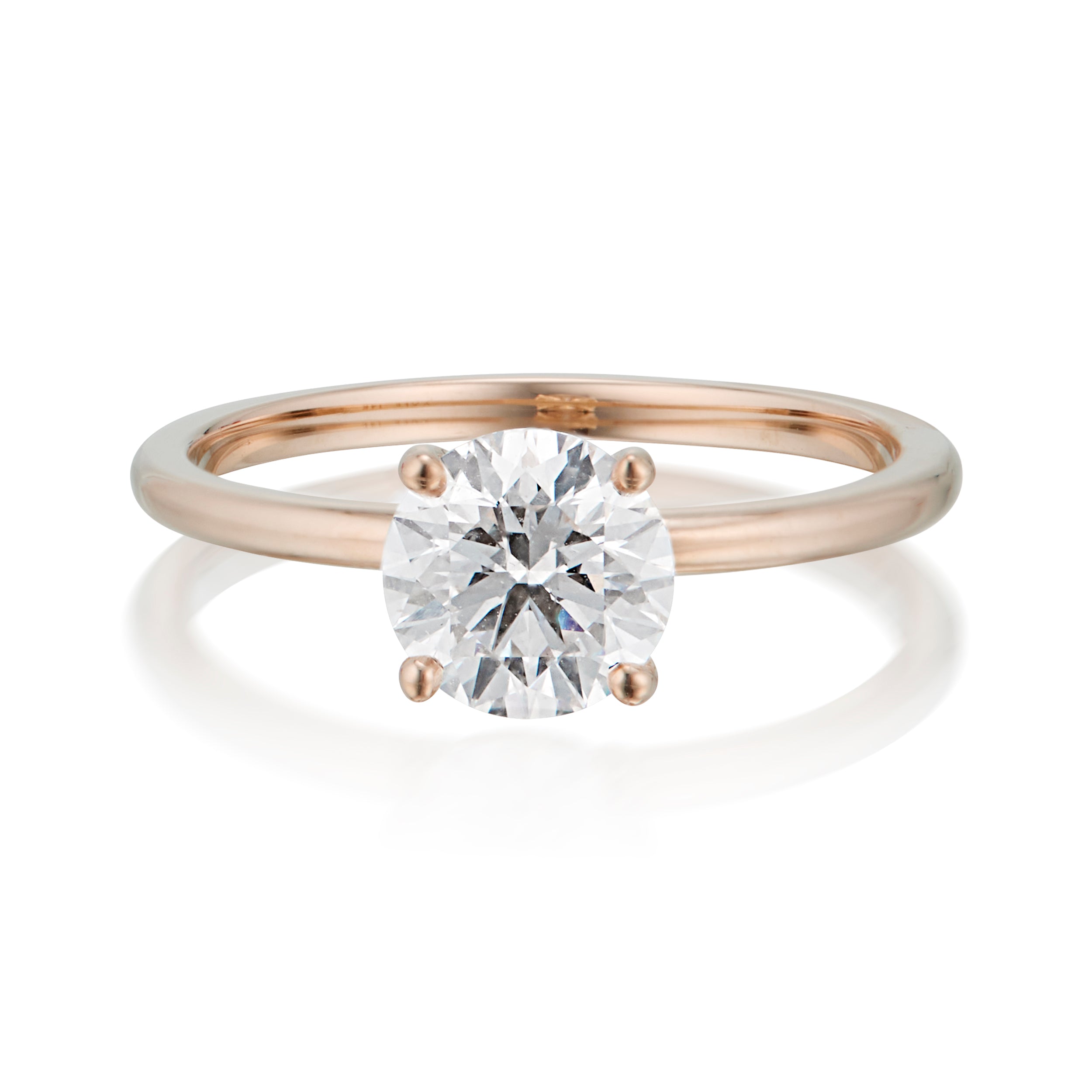 Vale Jewelry Adele Ring in Rose Gold Front View Image