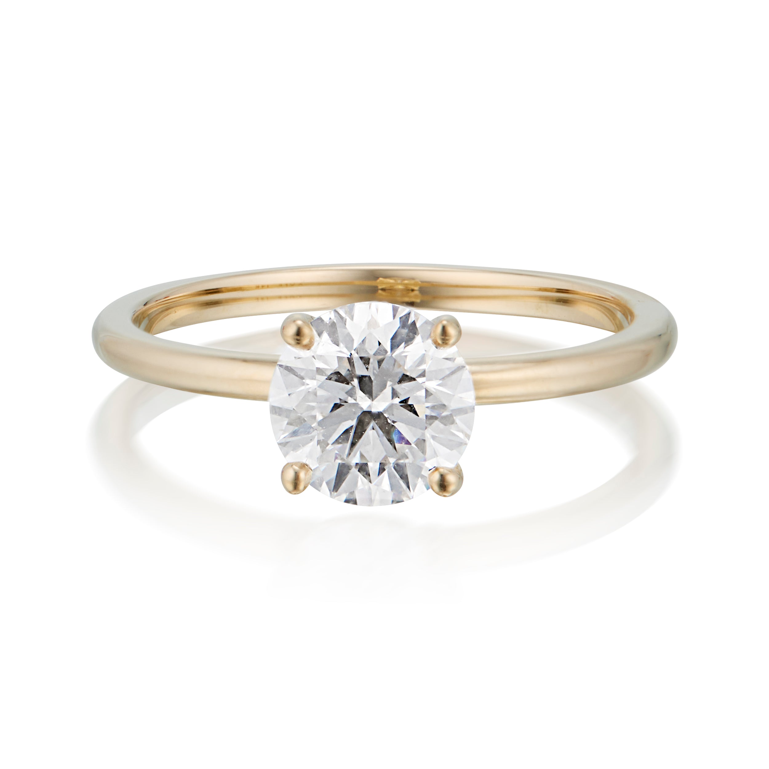 Vale Jewelry Adele Ring in Yellow Gold Front View Image