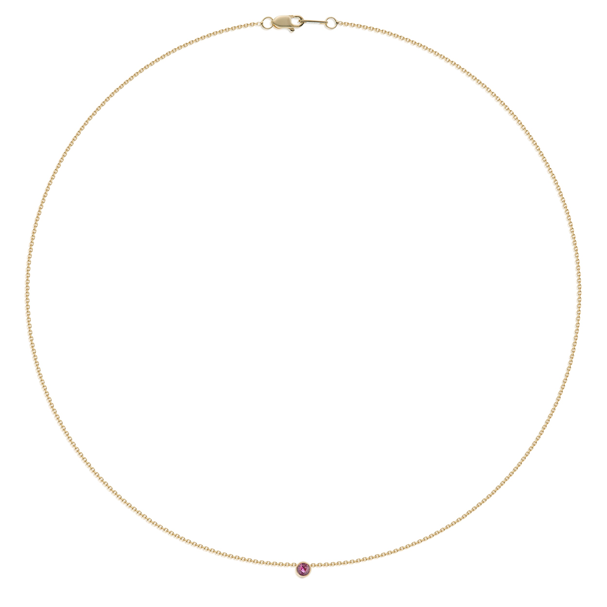 Vale Jewelry Barely There Ruby Necklace in Yellow Gold Image