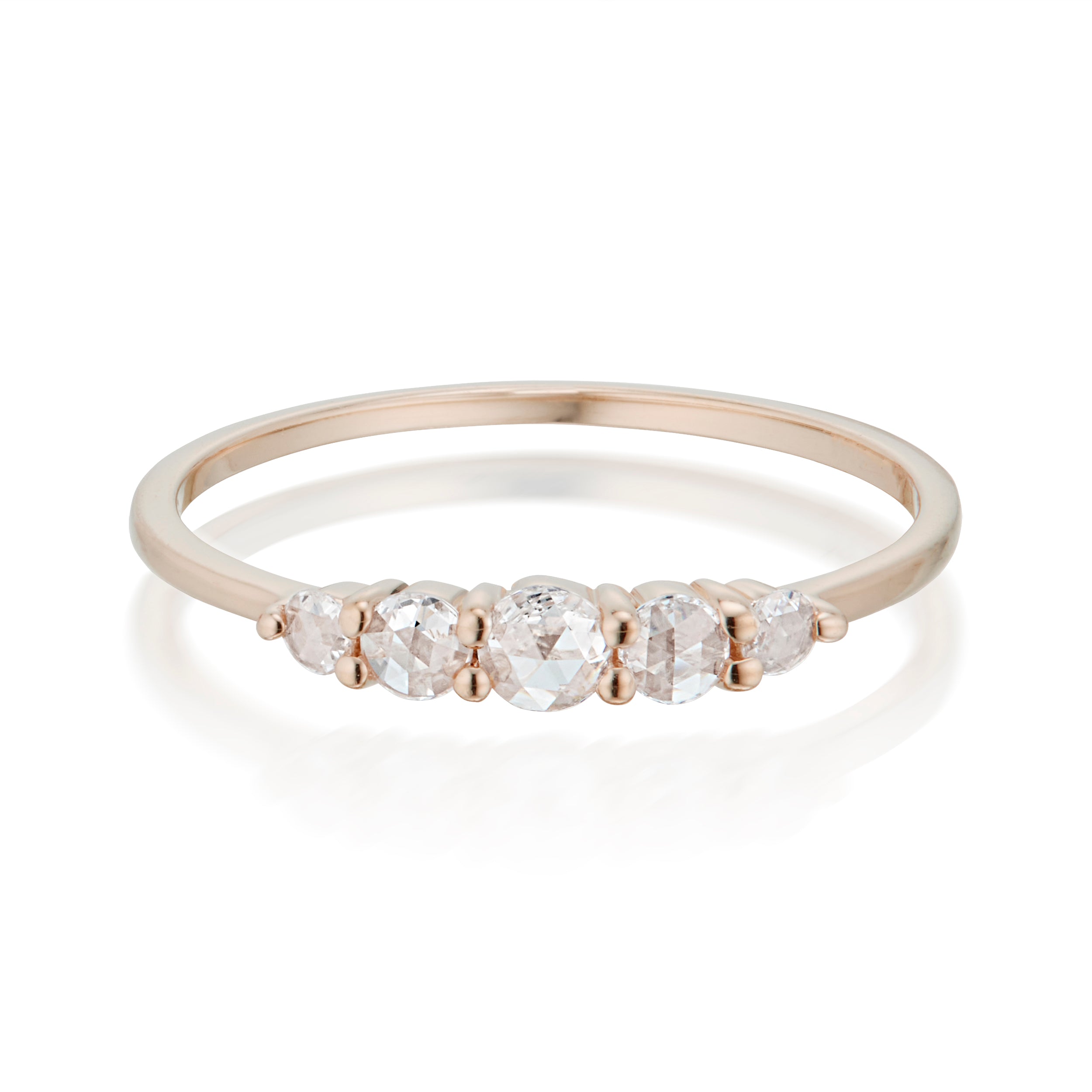 Vale Jewelry Belle du Jour Ring in Rose Gold Front View