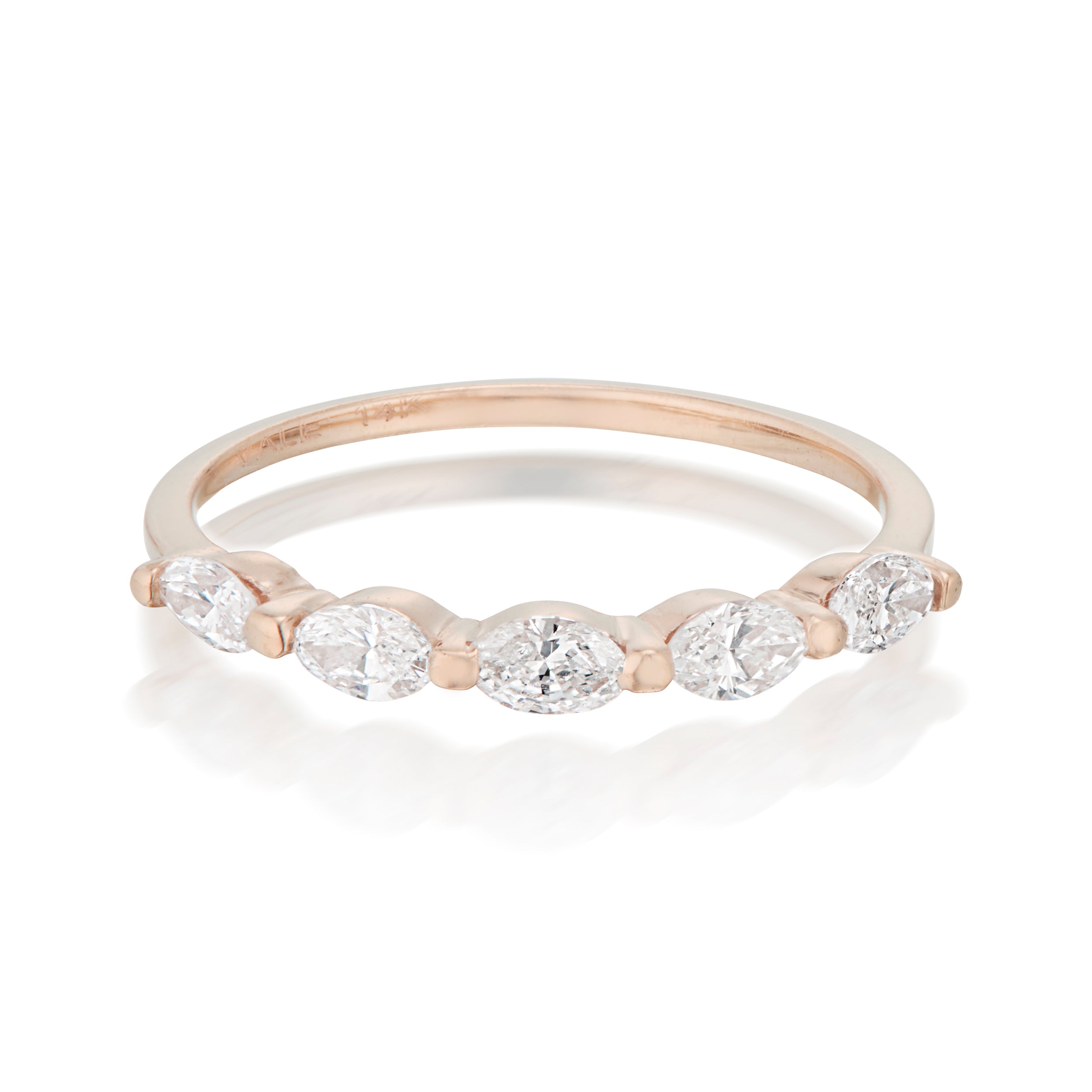 Vale Jewelry Emma Marquise Diamond Ring in Rose Gold