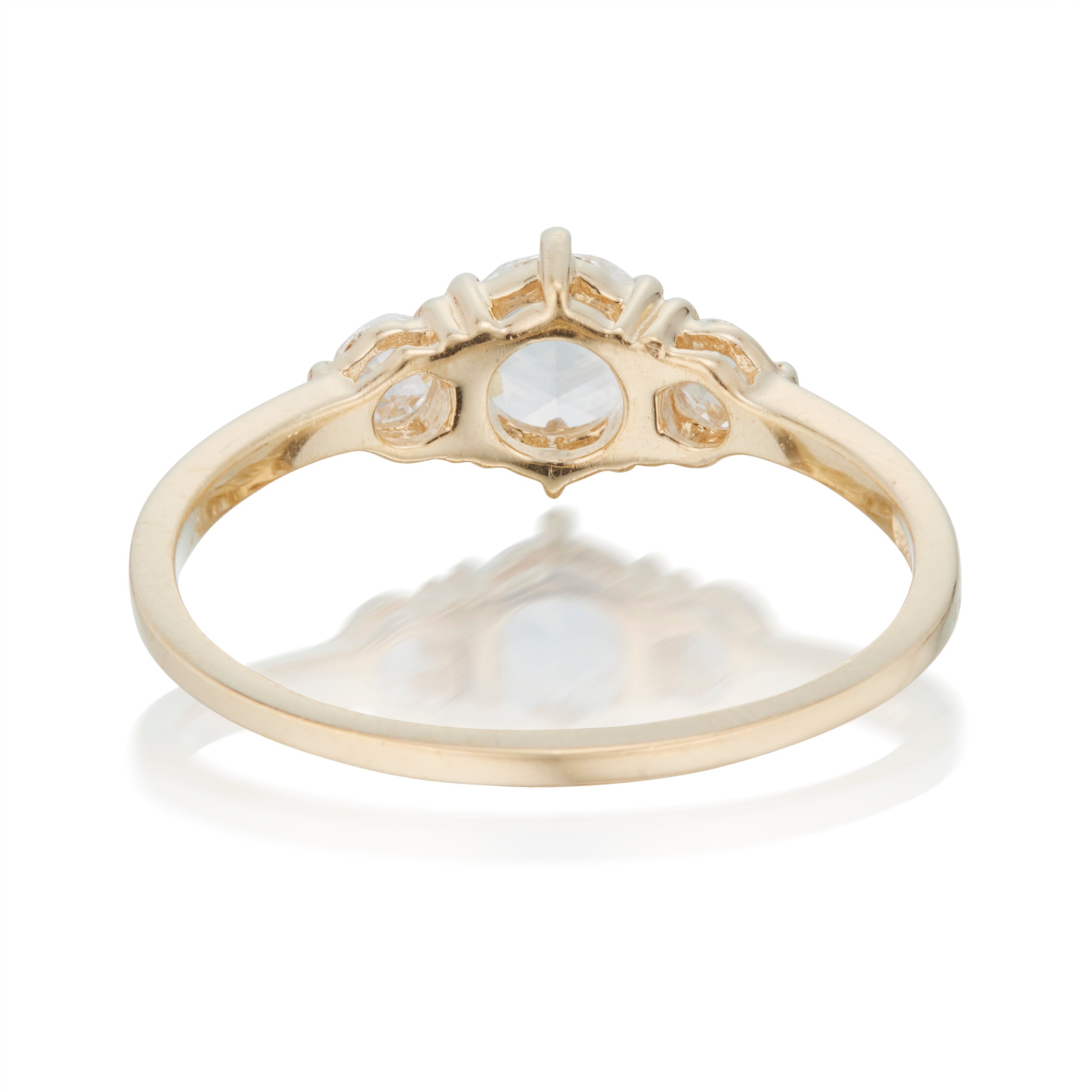 Large Tidals Ring with White Rose Cut Diamonds