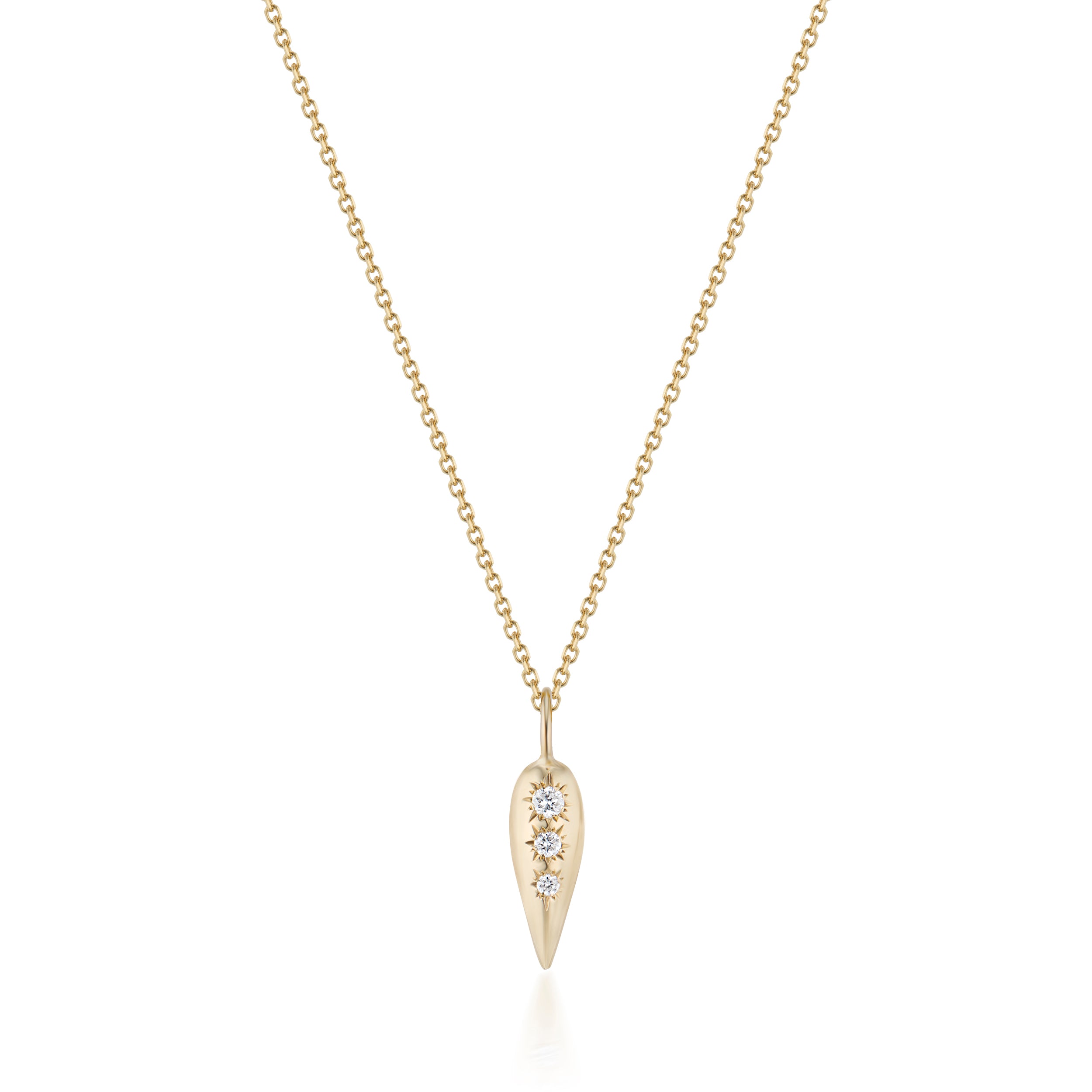 Vale Jewelry Swoop Star-Set Diamond Necklace