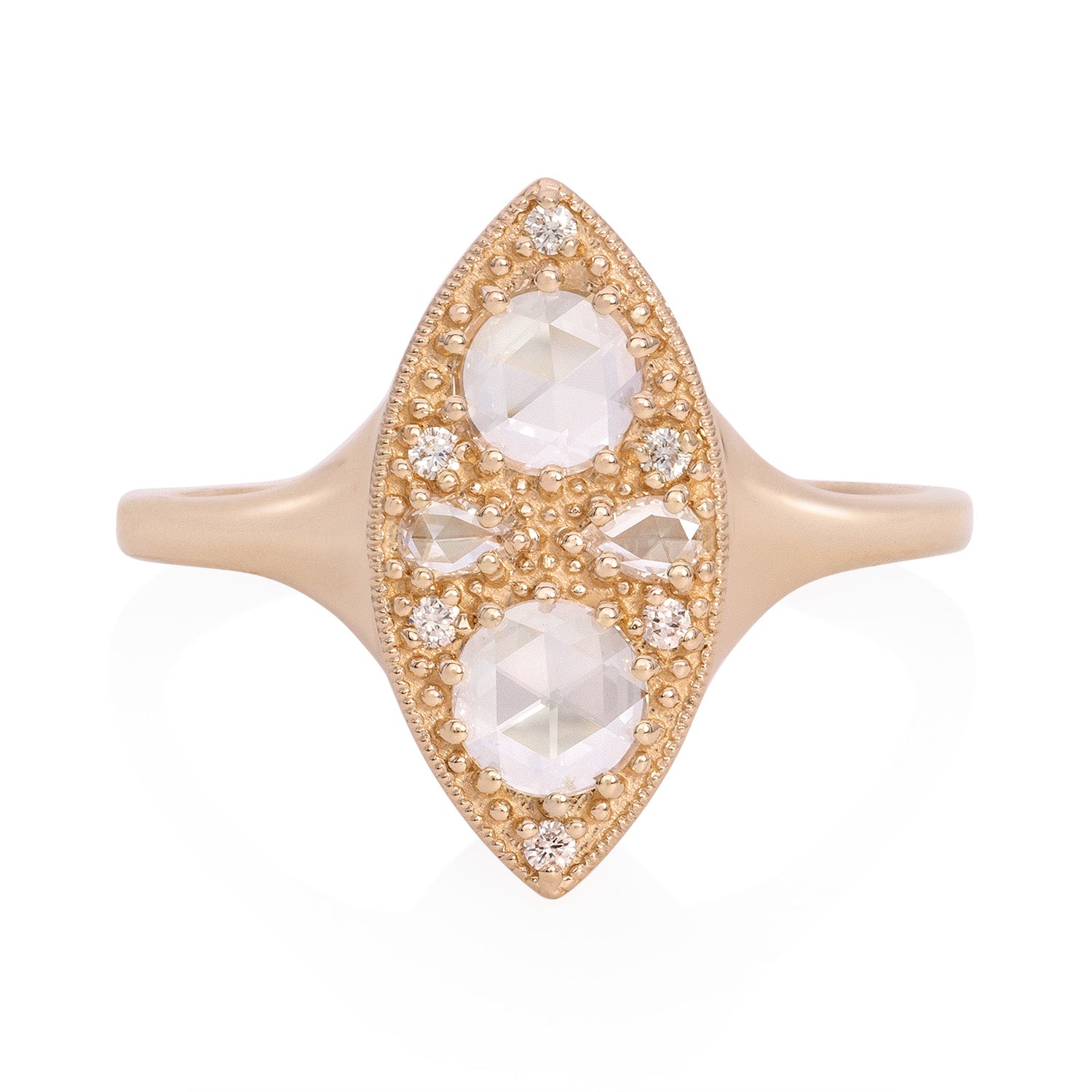 Vale Jewelry Aline Ring Rose Gold Front View
