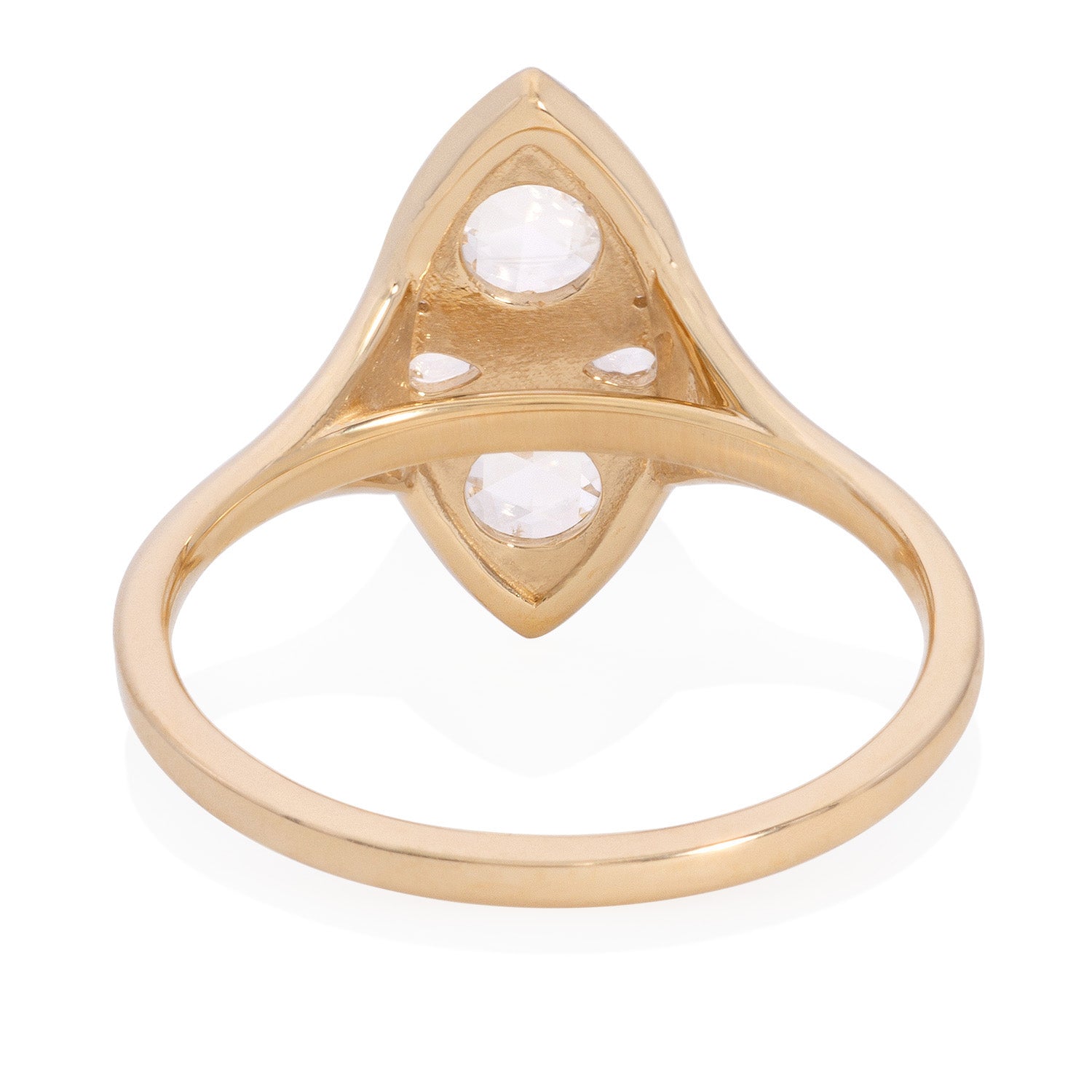 Vale Jewelry Aline Ring Yellow Gold Back View