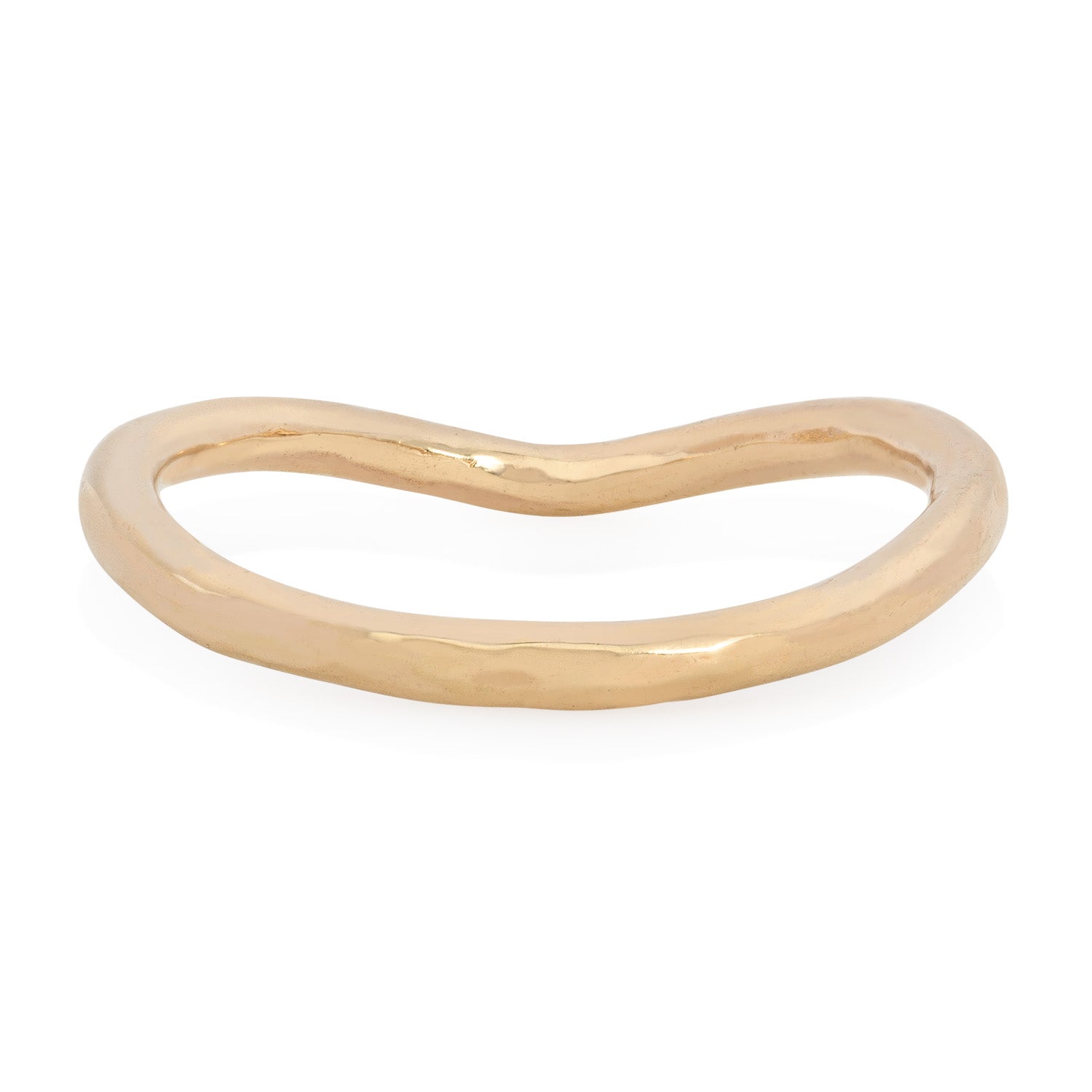 Vale Jewelry Clio Contour Ring in Yellow Gold with White Diamonds Back View