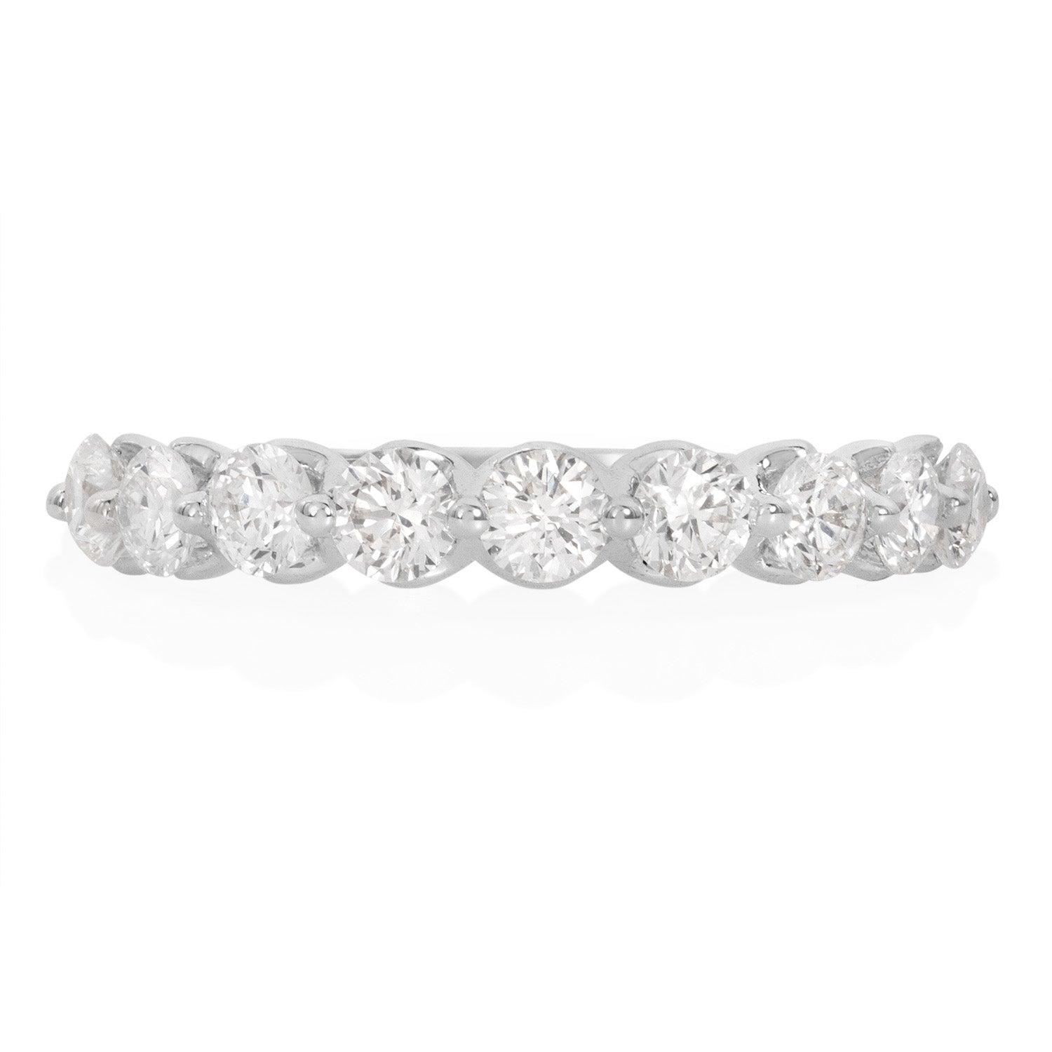 Vale Jewelry Cymbeline Floating Diamond Ring White Gold Front View