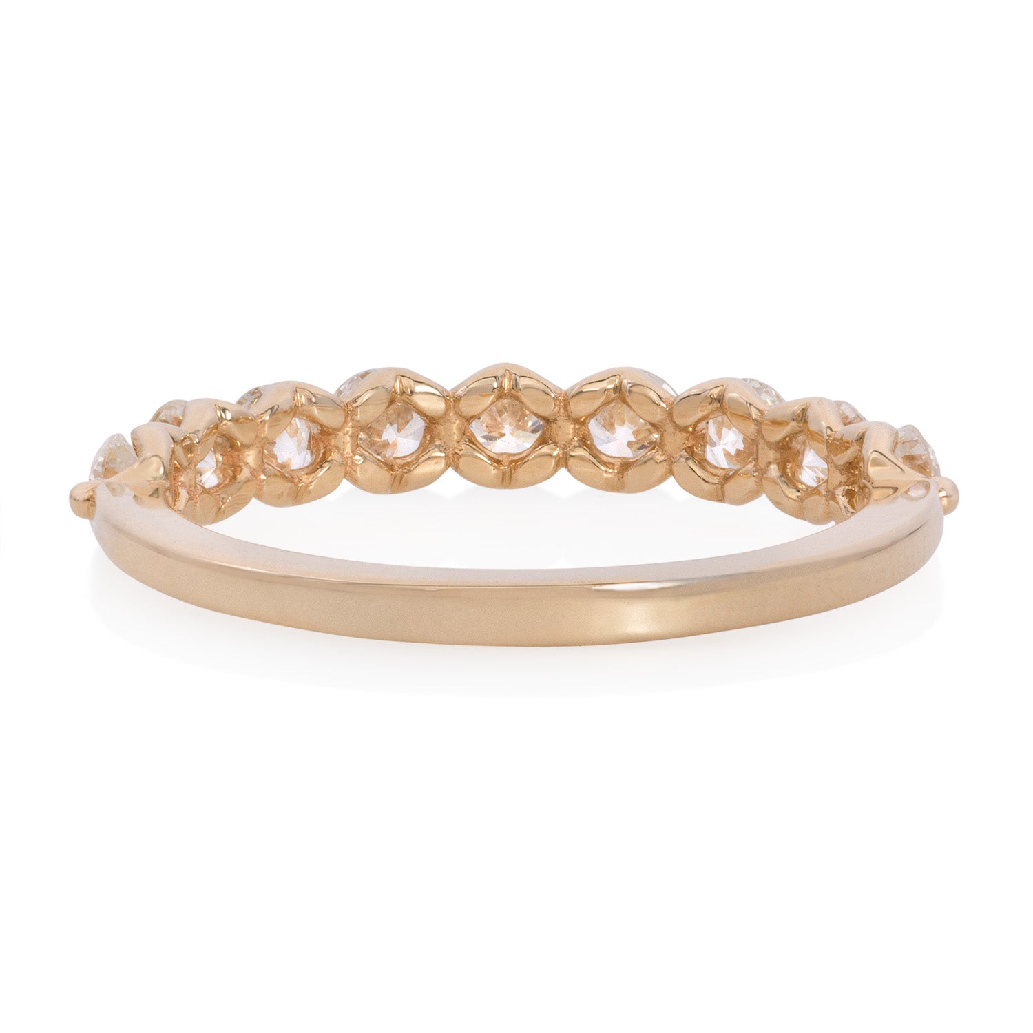 Vale Jewelry Cymbeline Floating Diamond Ring Yellow Gold Back View
