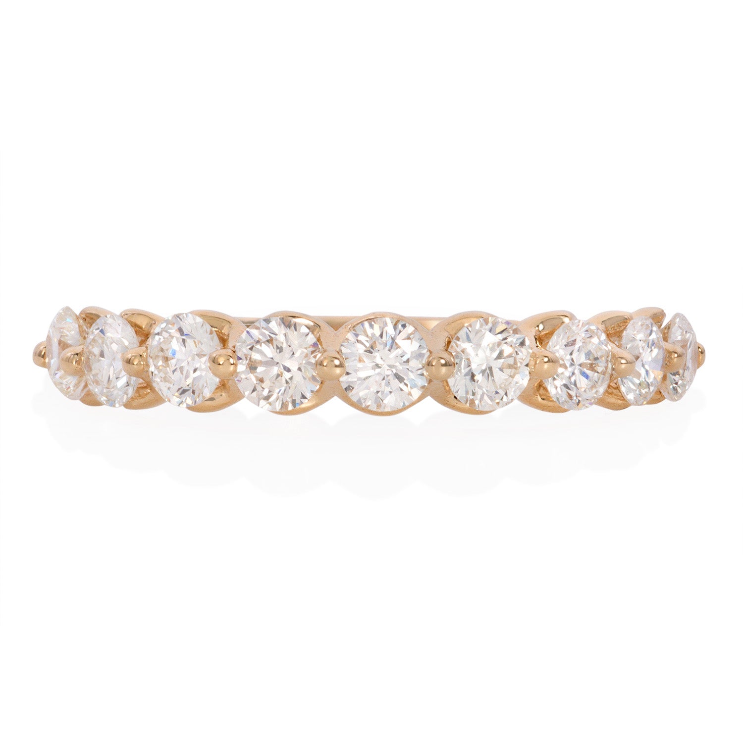 Vale Jewelry Cymbeline Floating Diamond Ring Yellow Gold Front View