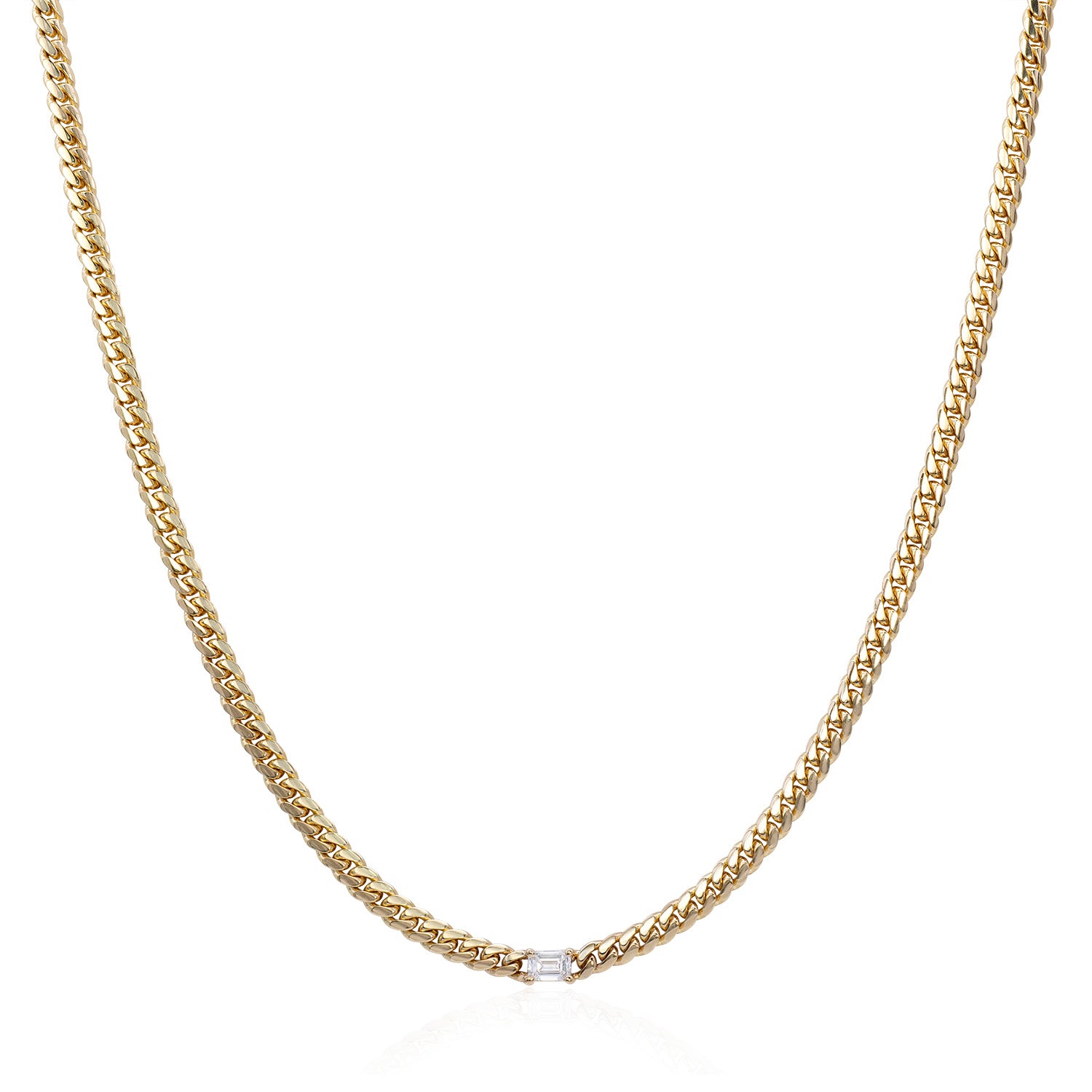 14K Yellow Gold V-Shaped Diamond Necklace – CDMJewelry