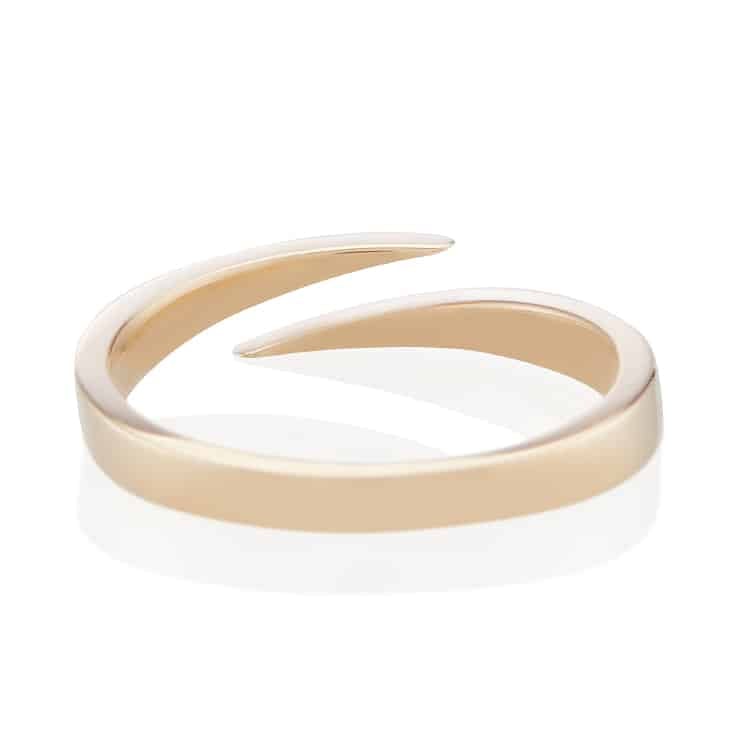 Vale Jewelry Plain Lazarus Ring in 14 Karat Yellow Gold Back View