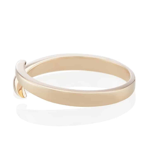 Vale Jewelry Plain Lazarus Ring in 14 Karat Yellow Gold Side View