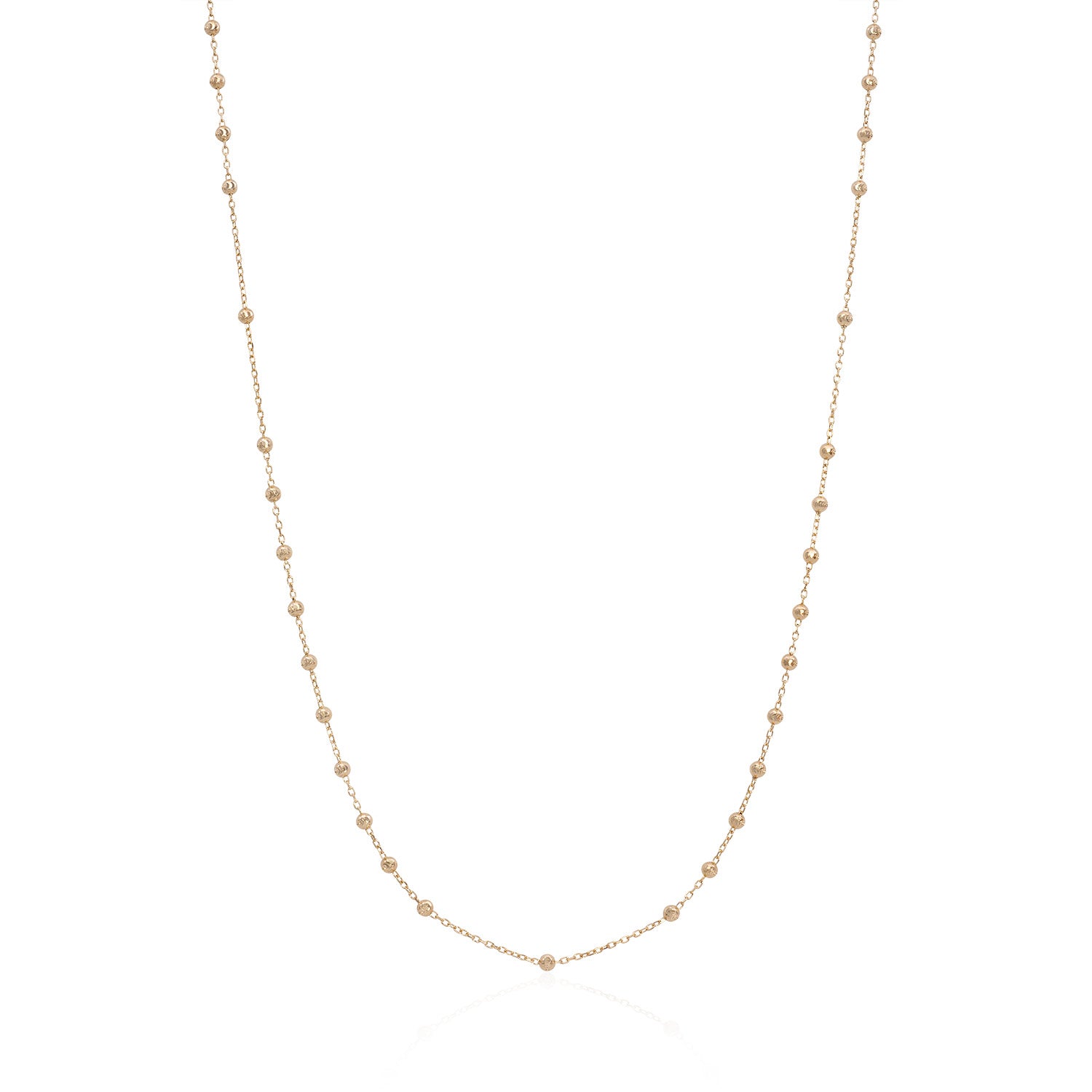 Vale Jewelry Rosary Necklace in 14 Karat Yellow Gold Close Up