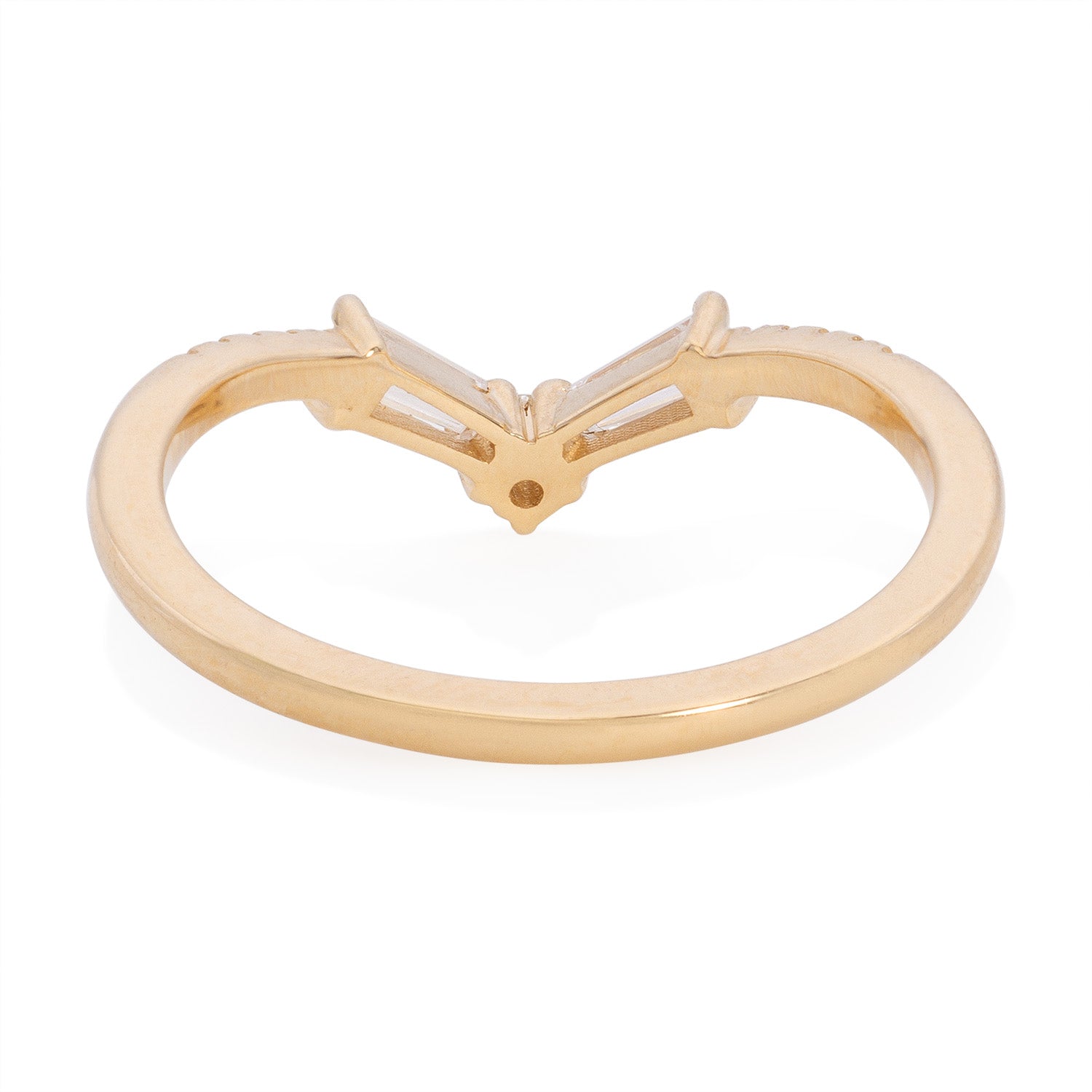 Vale Jewelry Sidonie Contour Ring Yellow Gold Back View
