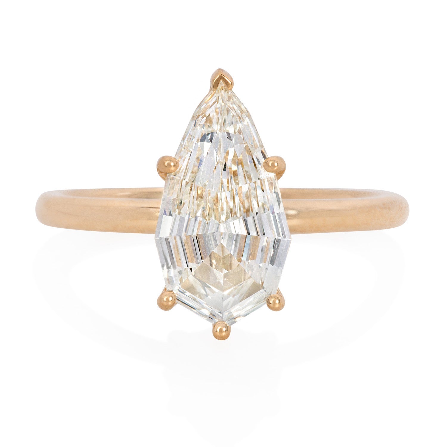Kardinaal Cursus Individualiteit OOAK Step Cut Pear Solitaire Diamond Ring – Vale Jewelry