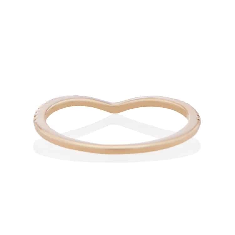 Vale Jewelry Vesper Ring with Black Diamonds in 14 Karat Yellow Gold Back View