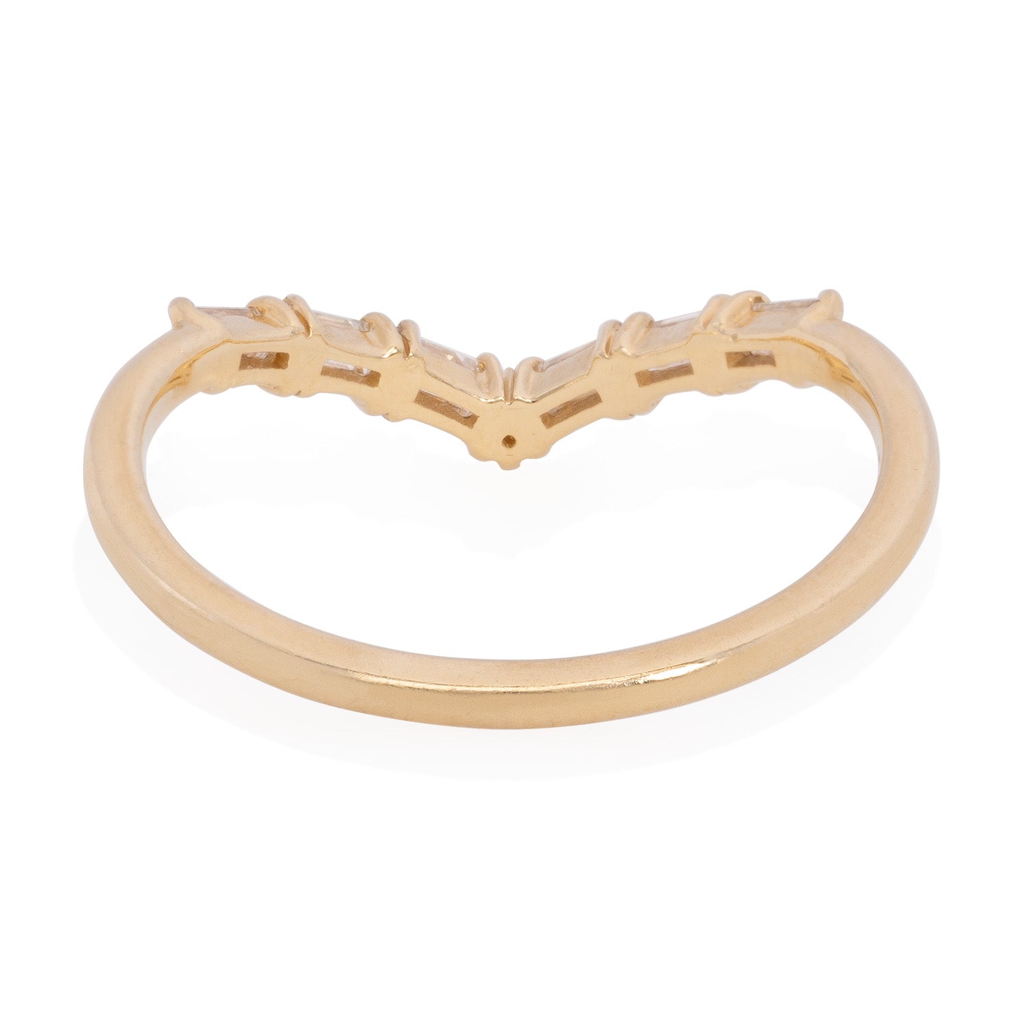 Vale Jewelry Wynter Contour Band 14K Yellow Gold Back View