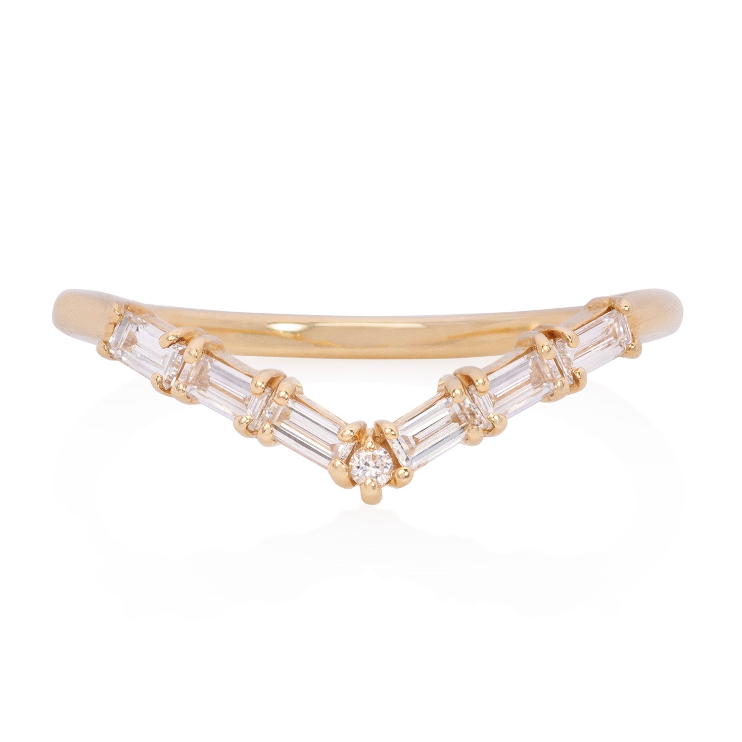 Vale Jewelry Wynter Contour Band 14K Yellow Gold Front View