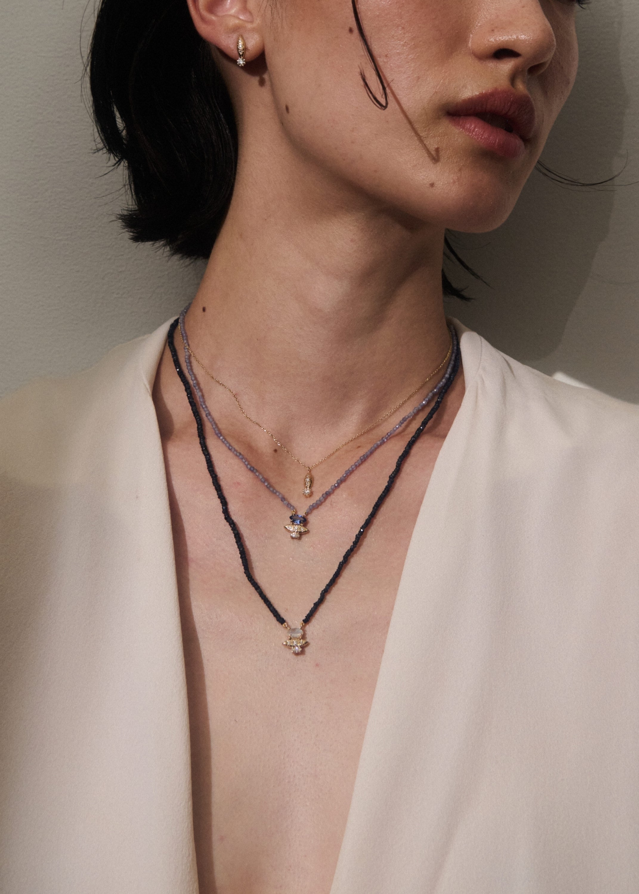 Rainfall Marquise with Round Diamond Necklace